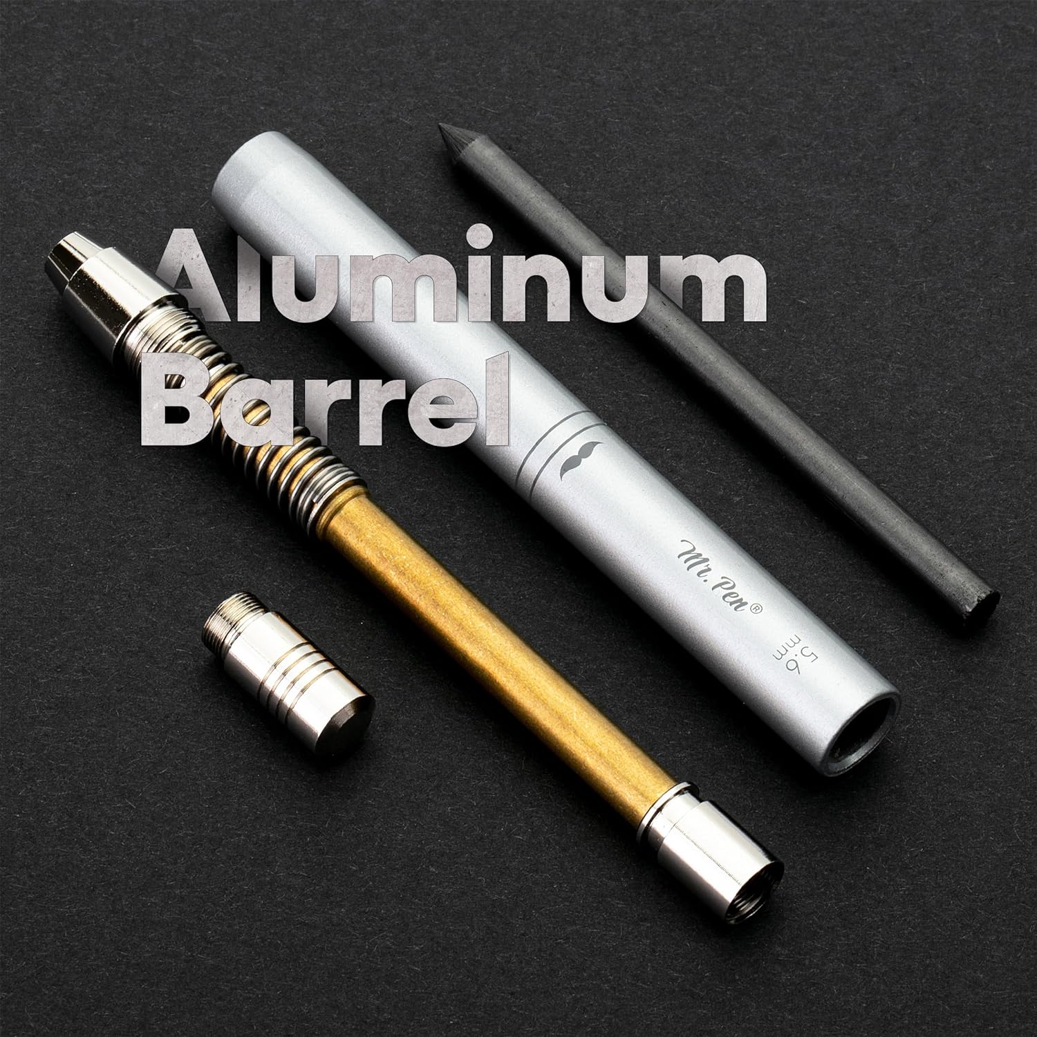 5.6 mm Mechanical Clutch Pencil, Metal, Built-In Sharpener - Image 4
