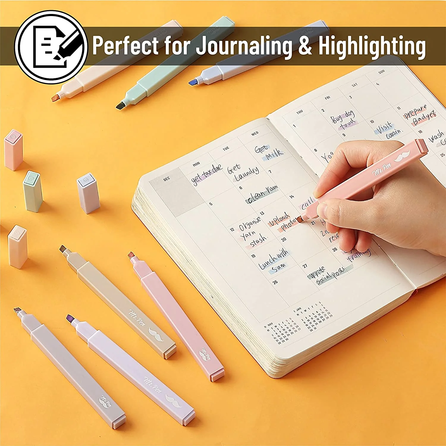 Aesthetic Highlighters, 16 Pack, Assorted Colors, No-Bleed Ink, Chisel Tip, Cute Bible-Safe Study Supplies - Image 16