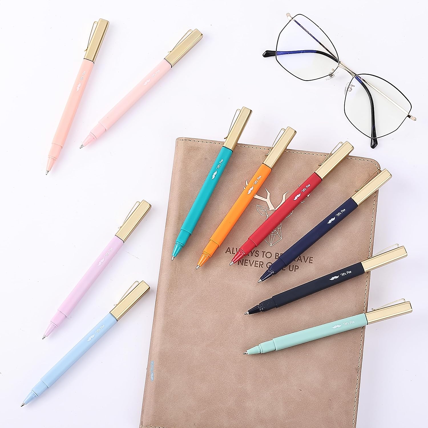 Aesthetic Pens, 10 Pack, Assorted Colors, Fast Dry, No Smear Bible Pens No Bleed Through, Fine Point Pen, Ballpoint Pens Ballpoint, Fine Tip Pens for Note Taking, Pens Aesthetic - Image 8