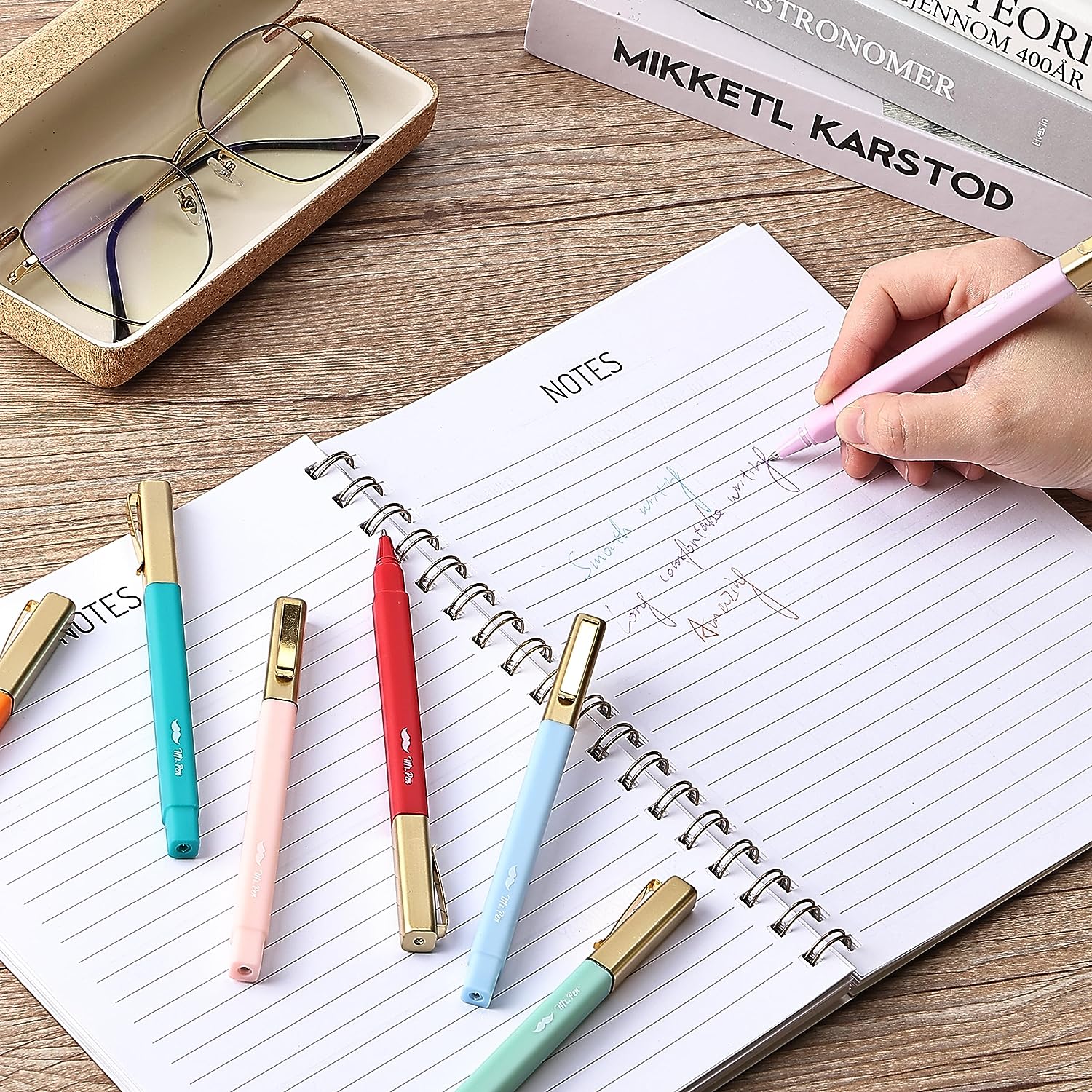 Aesthetic Pens, 10 Pack, Assorted Colors, Fast Dry, No Smear Bible Pens No Bleed Through, Fine Point Pen, Ballpoint Pens Ballpoint, Fine Tip Pens for Note Taking, Pens Aesthetic - Image 9