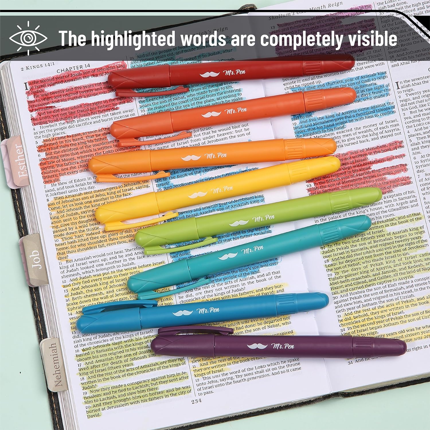 Bible Gel Highlighters, 16 Pack, Assorted Colors, No-Bleed, Twist-Up, Sharpenable Tips - Image 5