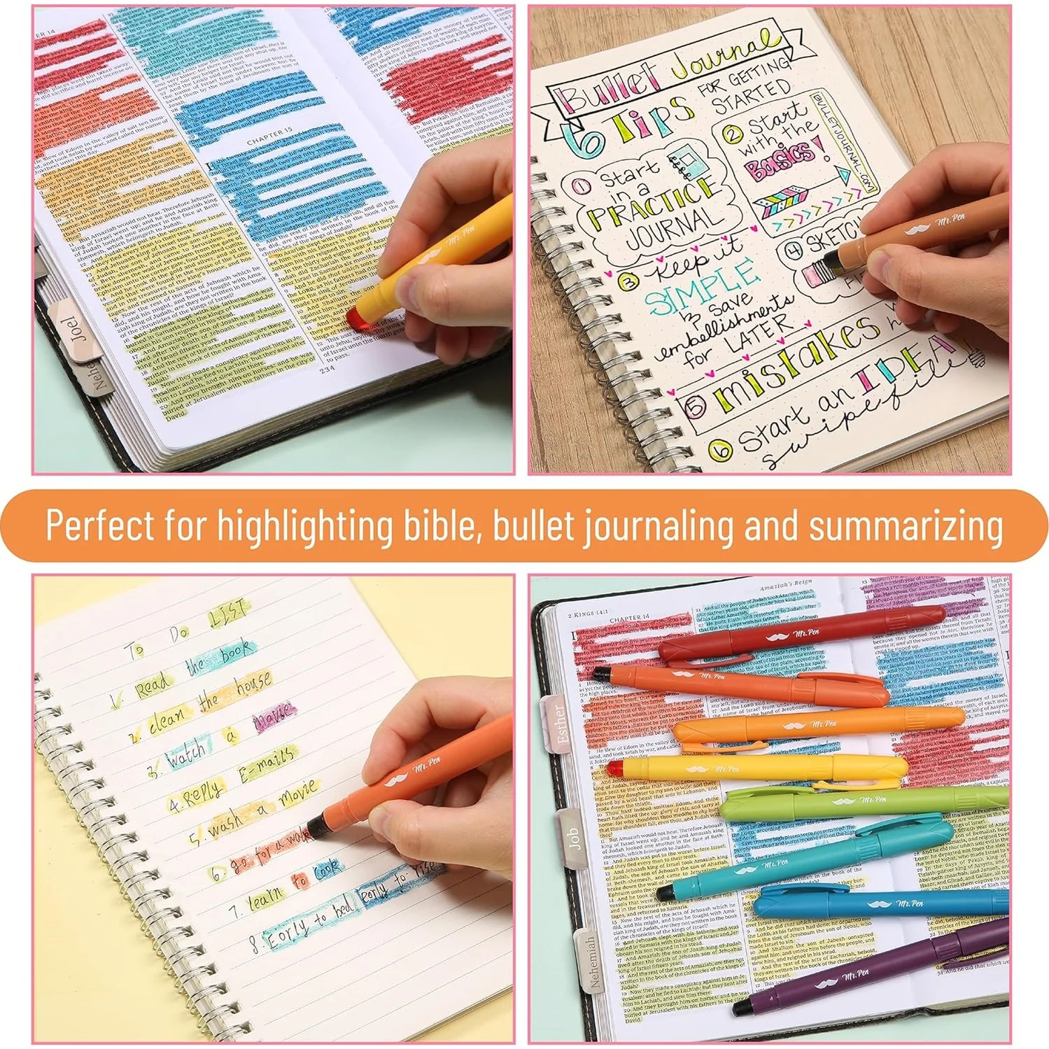 Bible Gel Highlighters, 16 Pack, Assorted Colors, No-Bleed, Twist-Up, Sharpenable Tips - Image 6