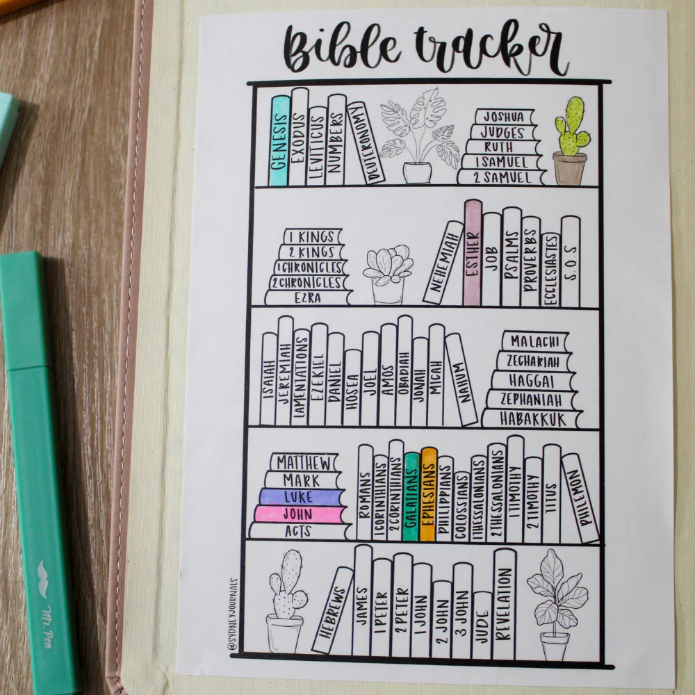 Mr. Pen Bible Reading Tracker Sticker, 5x7 Matte Finish, Color Your Books Visual Milestone for Bible Journaling, Hand Designed - Image 7