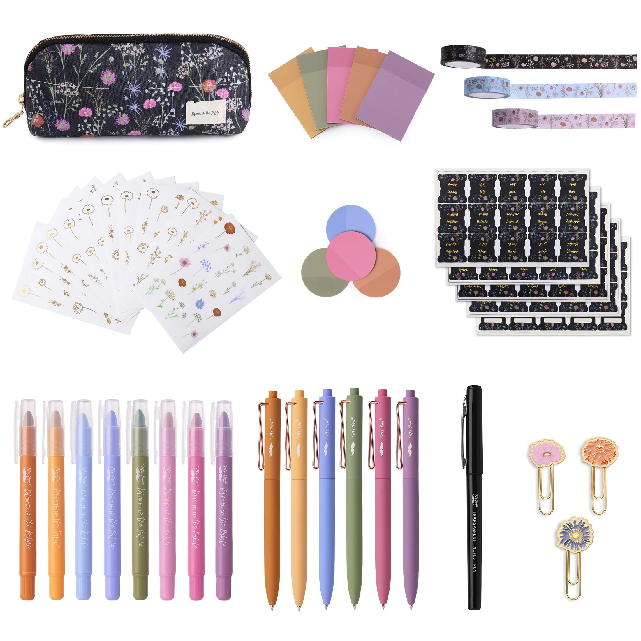 Mr. Pen – Bloom in the Bible Journaling Kit, Bible Journaling Gift Set with Highlighters, Pens, Stickers, Tabs & More - Image 3