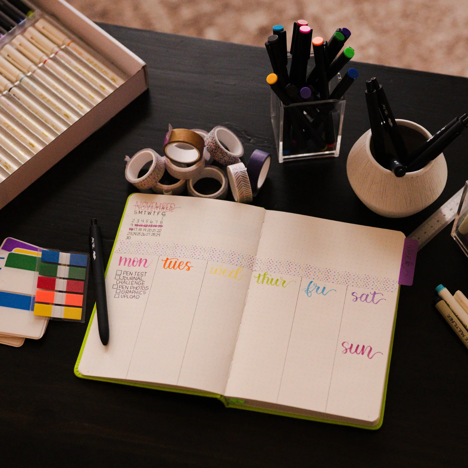 Mr. Pen - Creative Journaling Kit, 10-Piece Set for Bullet Point Journaling, Includes Notebook, Pens, Markers, Washi Tape & Tabs, Giftable Journaling Supplies for Beginners & Pros - Image 7