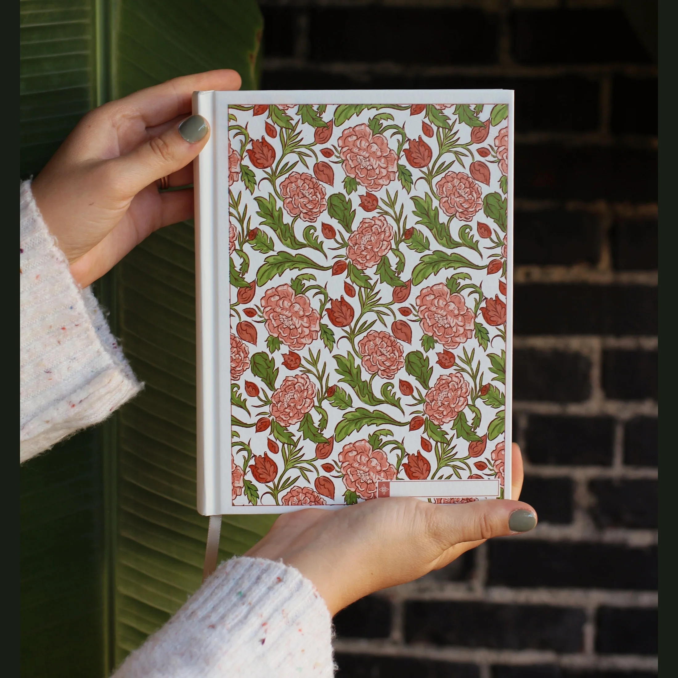 ESV Custom Single Column Journaling Bible®, Floral Hardcover with Name Box – Pink, Blue, Cream, or Marigold - Image 8