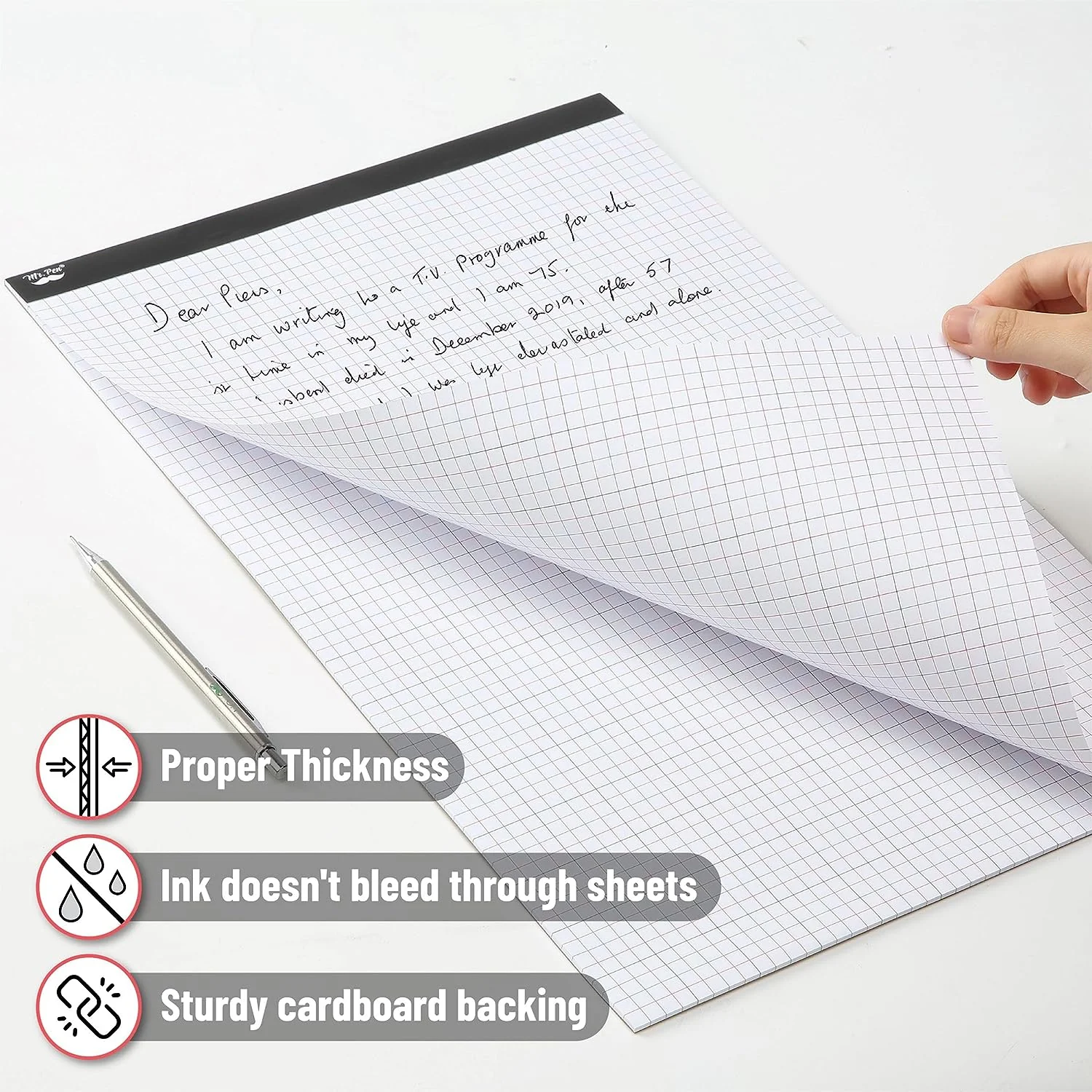 Graph Paper 17x11, 4x4 Grid Paper(1/4 in), Color Lined, 22 Sheets, Drafting - Image 4