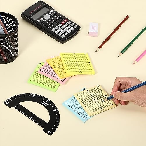 Graph Paper Sticky Notes 3x3, 6 Pads, Bright Colors, 300 Sheets - Image 4