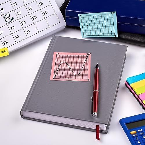 Graph Paper Sticky Notes 3x3, 6 Pads, Bright Colors, 300 Sheets - Image 8