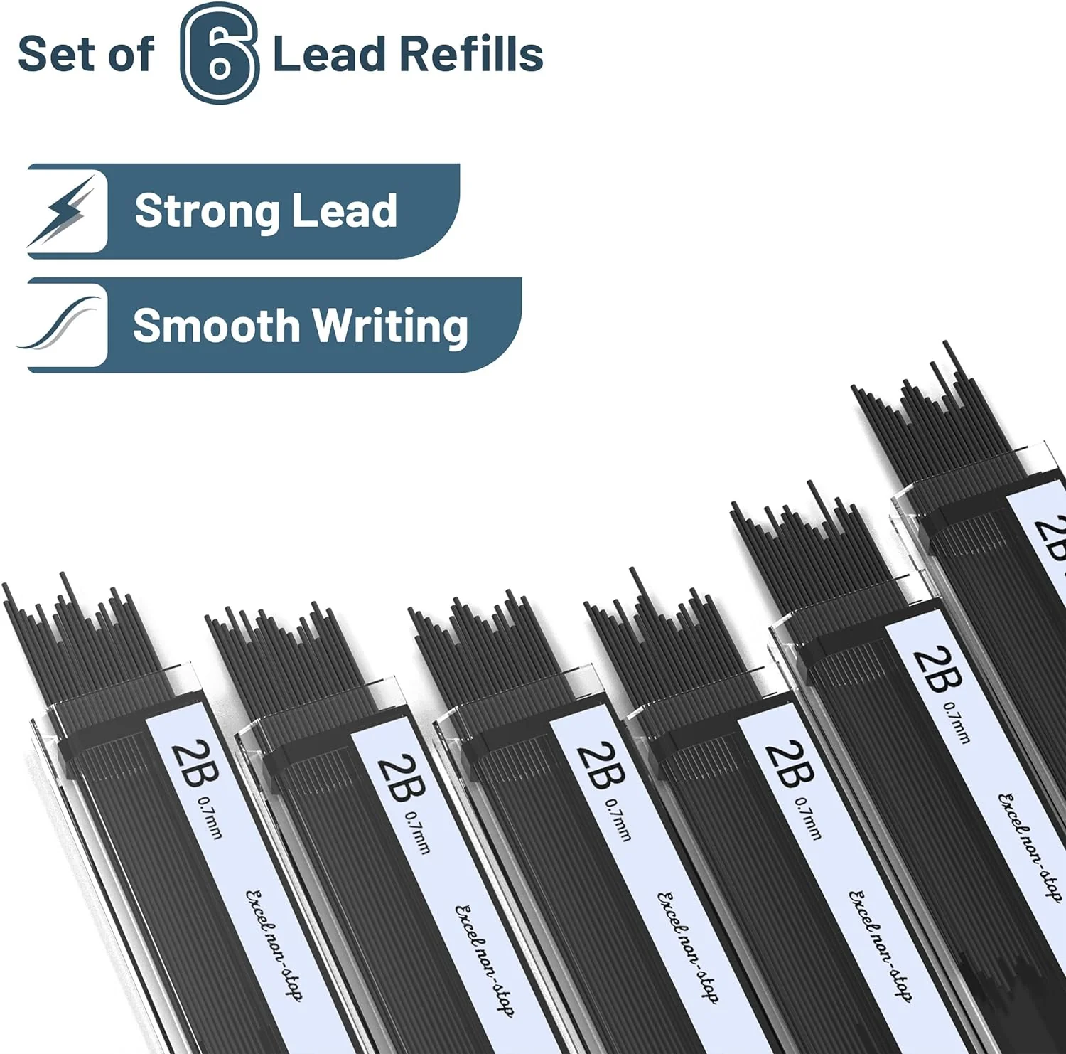 Metal Mechanical Pencil Set, 0.7mm, 3 Pack, Leads & Erasers - Image 4