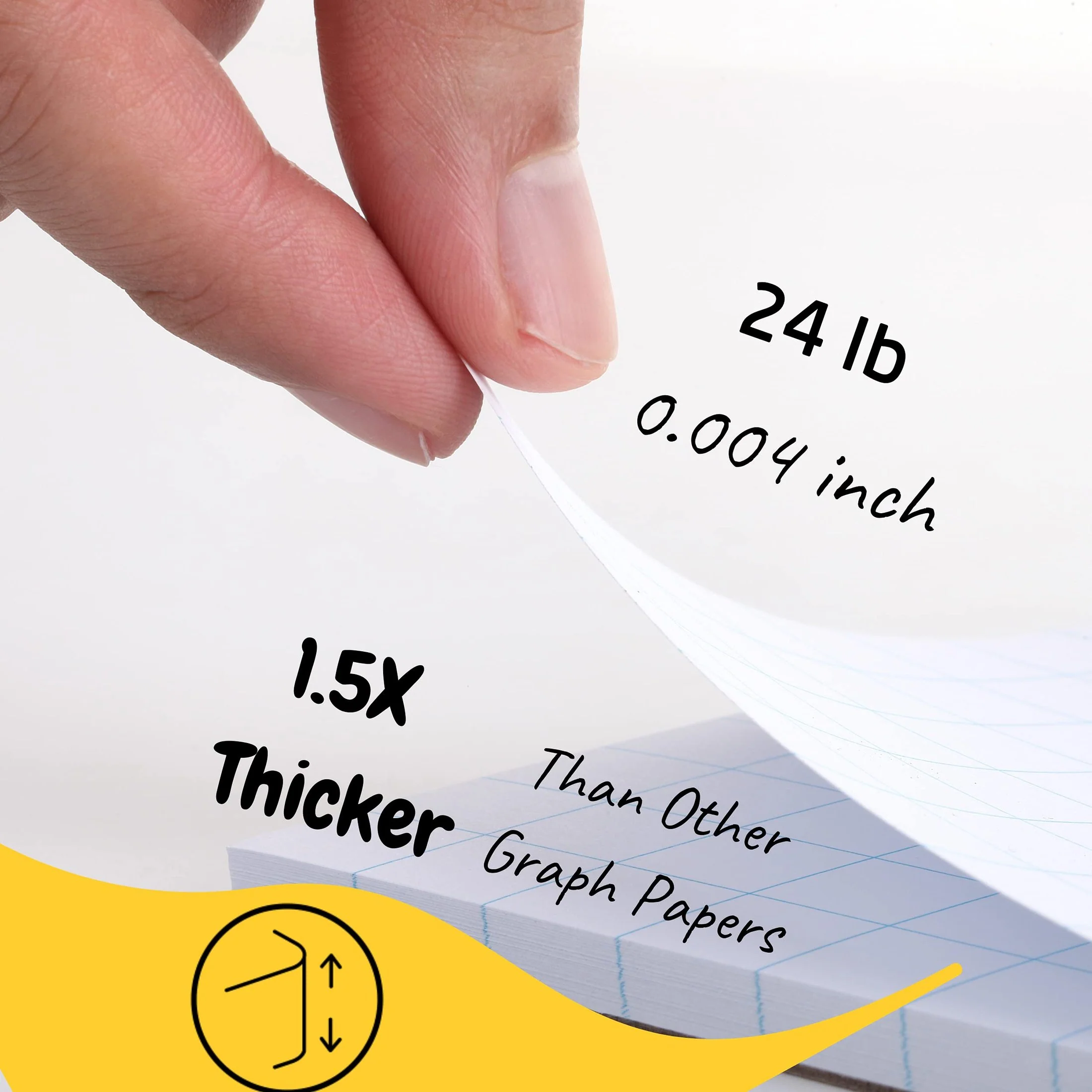 Graph Paper Pad 8.5 x 11, 2x2 Grid Paper, 55 Sheets, Quad Ruled - Image 5