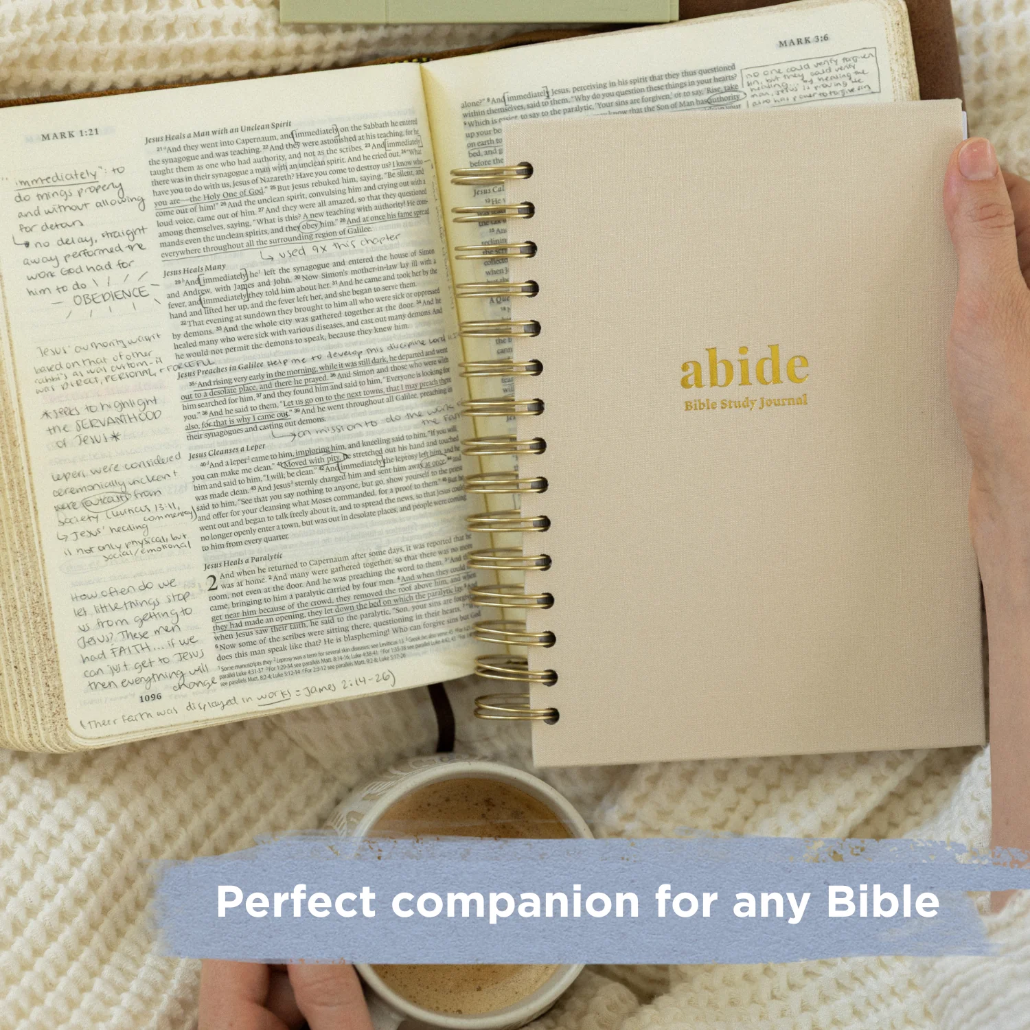Mr. Pen- Abide Bible Study Journal – A5 Hardcover Journal with 240 Pages, 120gsm Paper, Gold Metal Spiral, Christian Gift for Women, SOAP Bible Study Method - Image 6