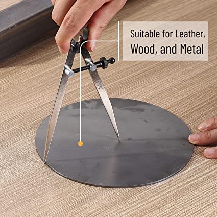 Adjustable Divider Leather Compass, 8 Inch, Carbon Steel - Image 6