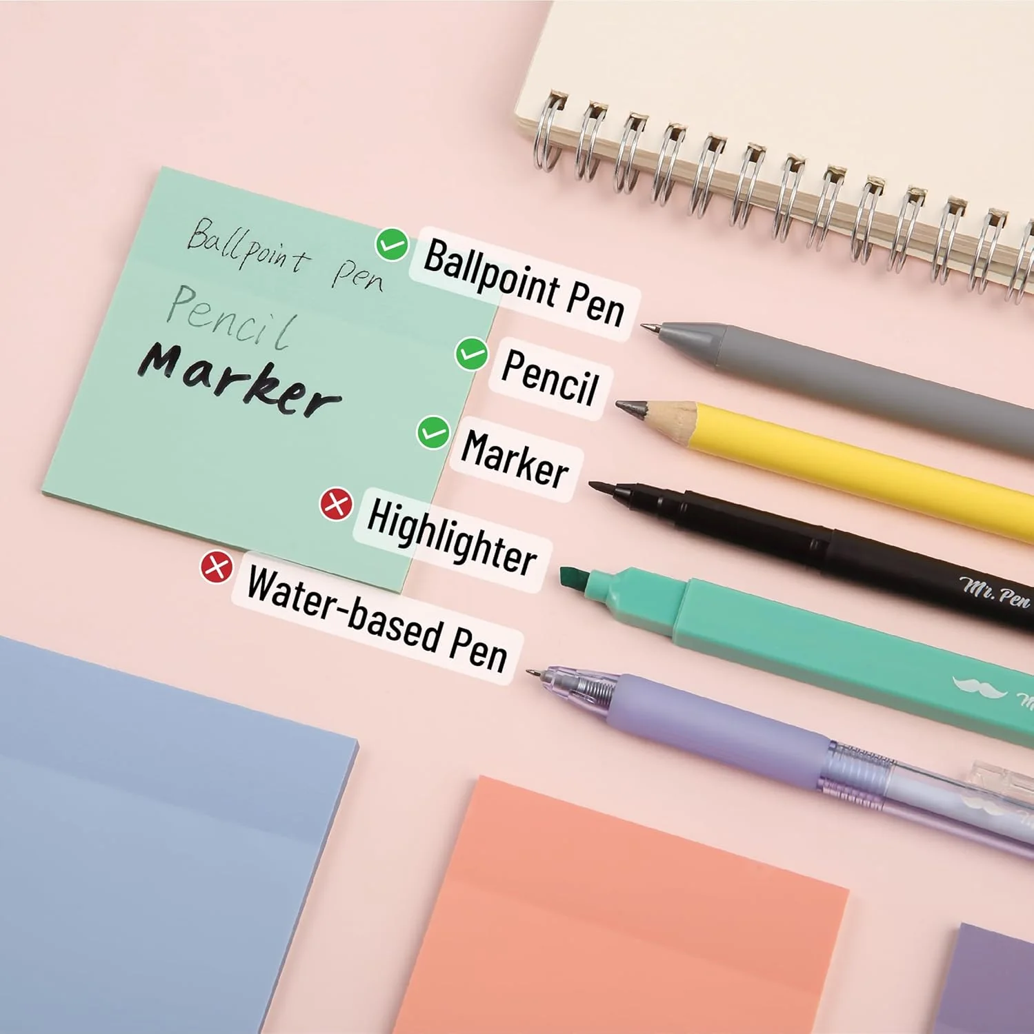 Aesthetic Book Annotation Kit, 38 Pcs, Highlighters, Gel Pens & Sticky Notes Set - Image 10