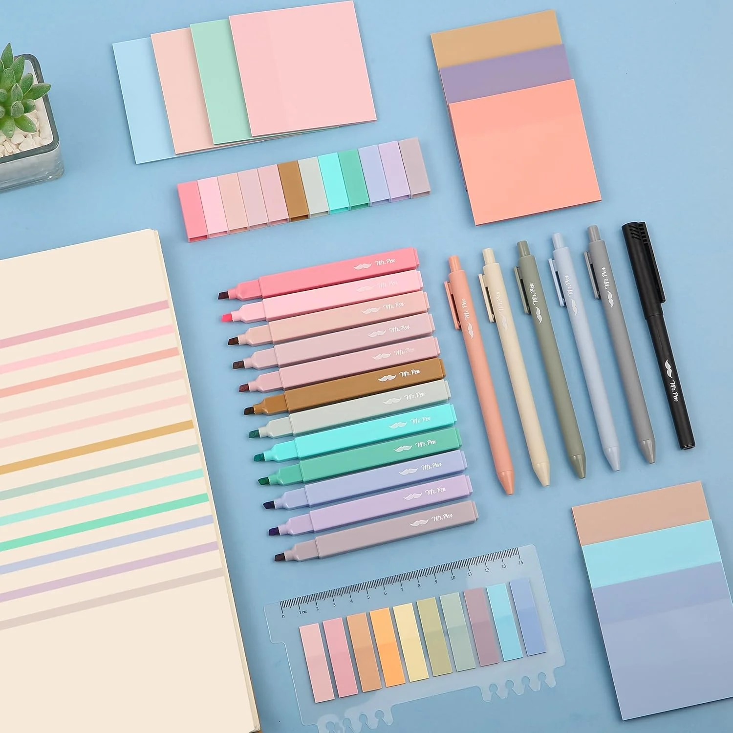 Aesthetic Book Annotation Kit, 38 Pcs, Highlighters, Gel Pens & Sticky Notes Set - Image 18