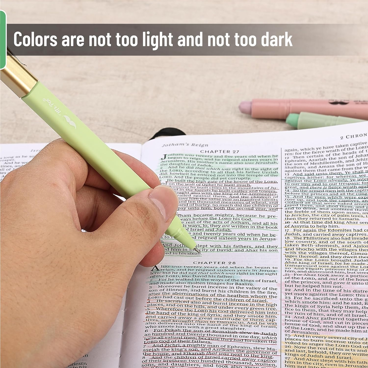 Aesthetic Gel Highlighters and Pens No Bleed, 12 Pack, Pastel Colors Bible Highlighters and Pens No Bleed, Bible Pens No Bleed Through, Bible Highlighter, No Bleed Highlighters - Image 4