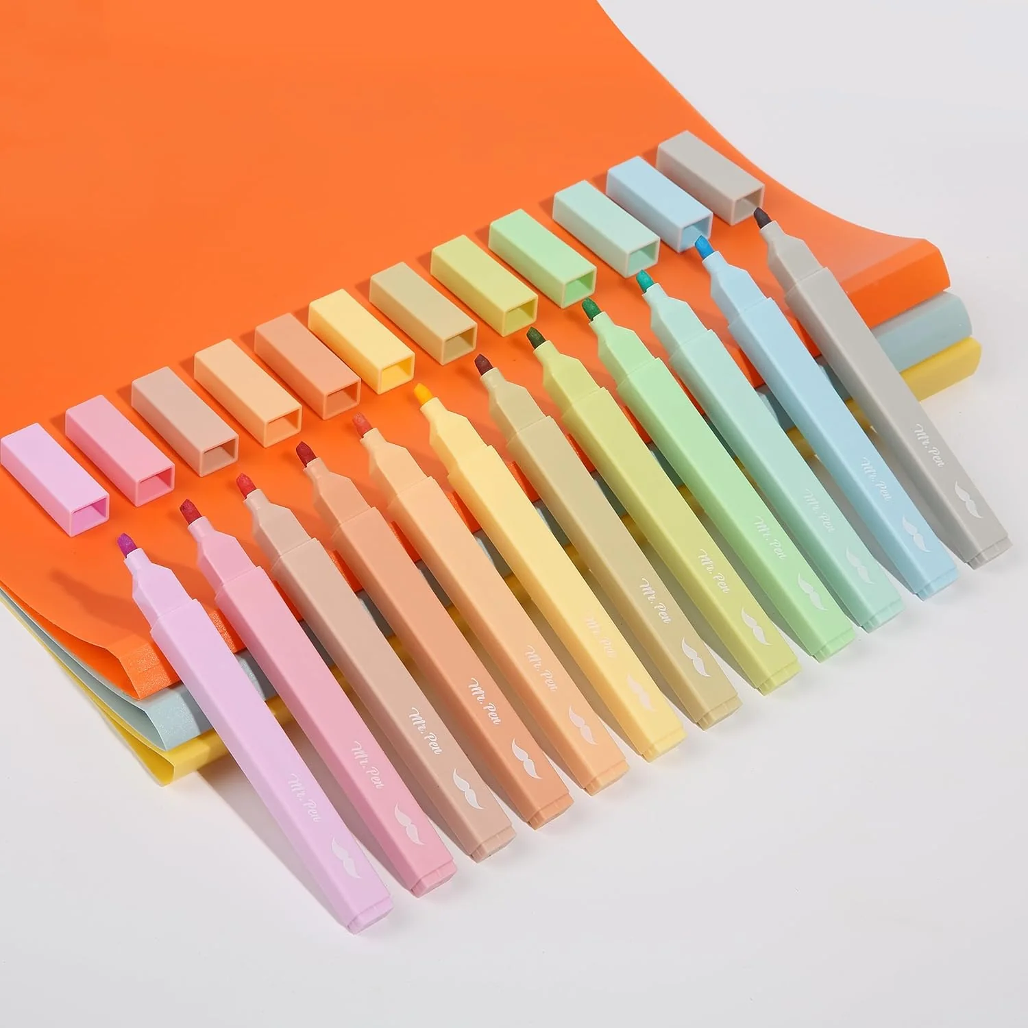 Aesthetic Highlighters, 12 pcs, Chisel Tip, Macaron Colors, Cute Highlighters Assorted Colors, Bible Highlighters and Pens No Bleed, No Bleed Highlighters for Bible Pages No Bleed - Image 8