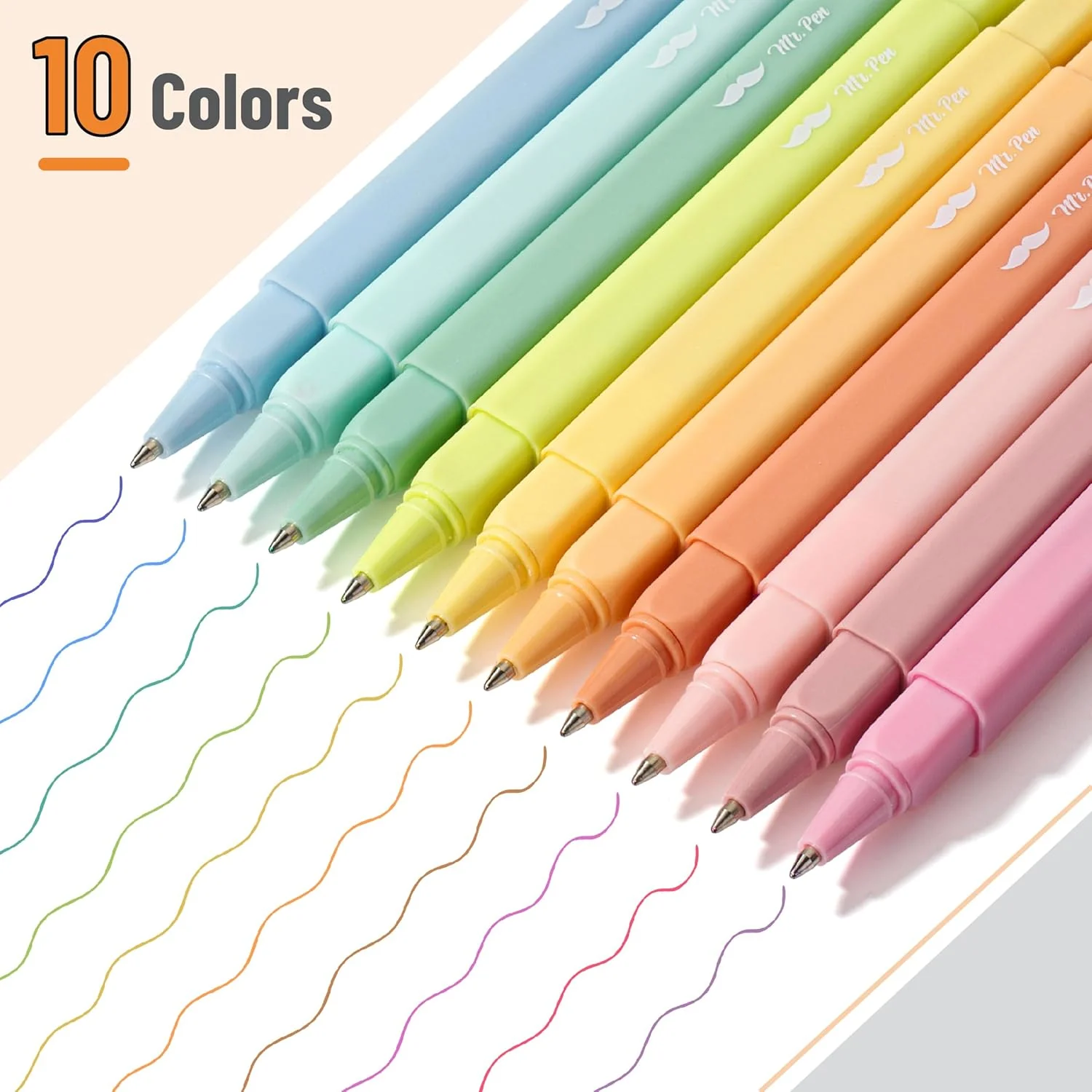 Bible Aesthetic Ballpoint Pens, 10 Pack, Assorted Colors, No-Bleed, Fast Dry, 0.7mm Fine Point, Square Design - Image 7