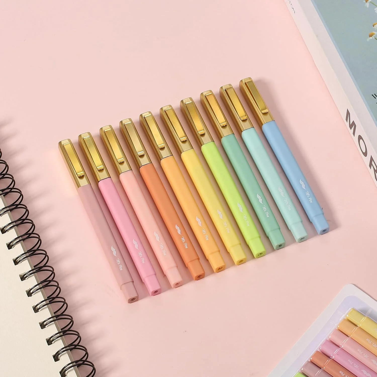 Bible Aesthetic Ballpoint Pens, 10 Pack, Assorted Colors, No-Bleed, Fast Dry, 0.7mm Fine Point, Square Design - Image 8