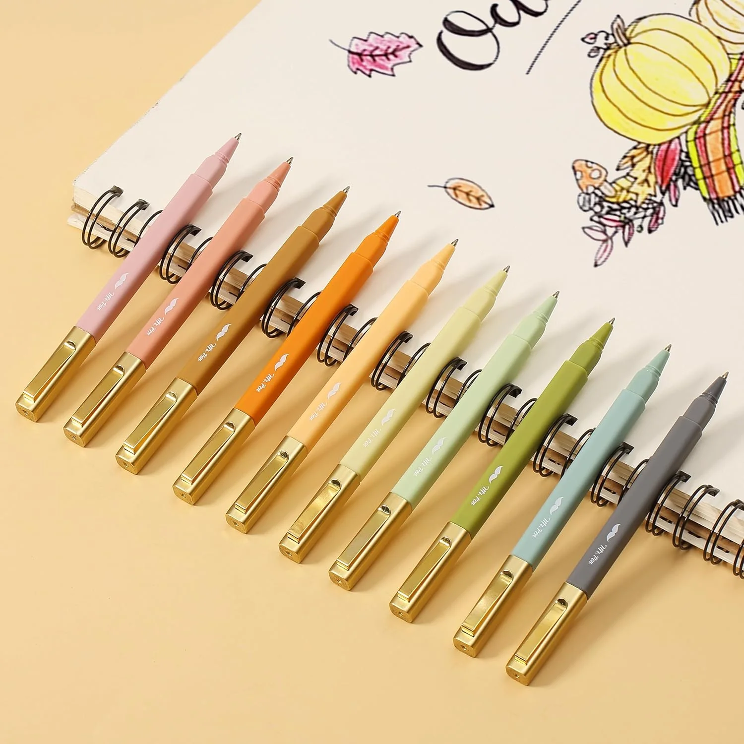 Aesthetic Pens, 10 Pack, Vibrant Colors, Fast Dry, No Smear Bible Pens No Bleed Through, 0.7mm Fine Point Pen, Ballpoint Pens Ballpoint, Fine Tip Pens for Note Taking, Pens Aesthetic - Image 7