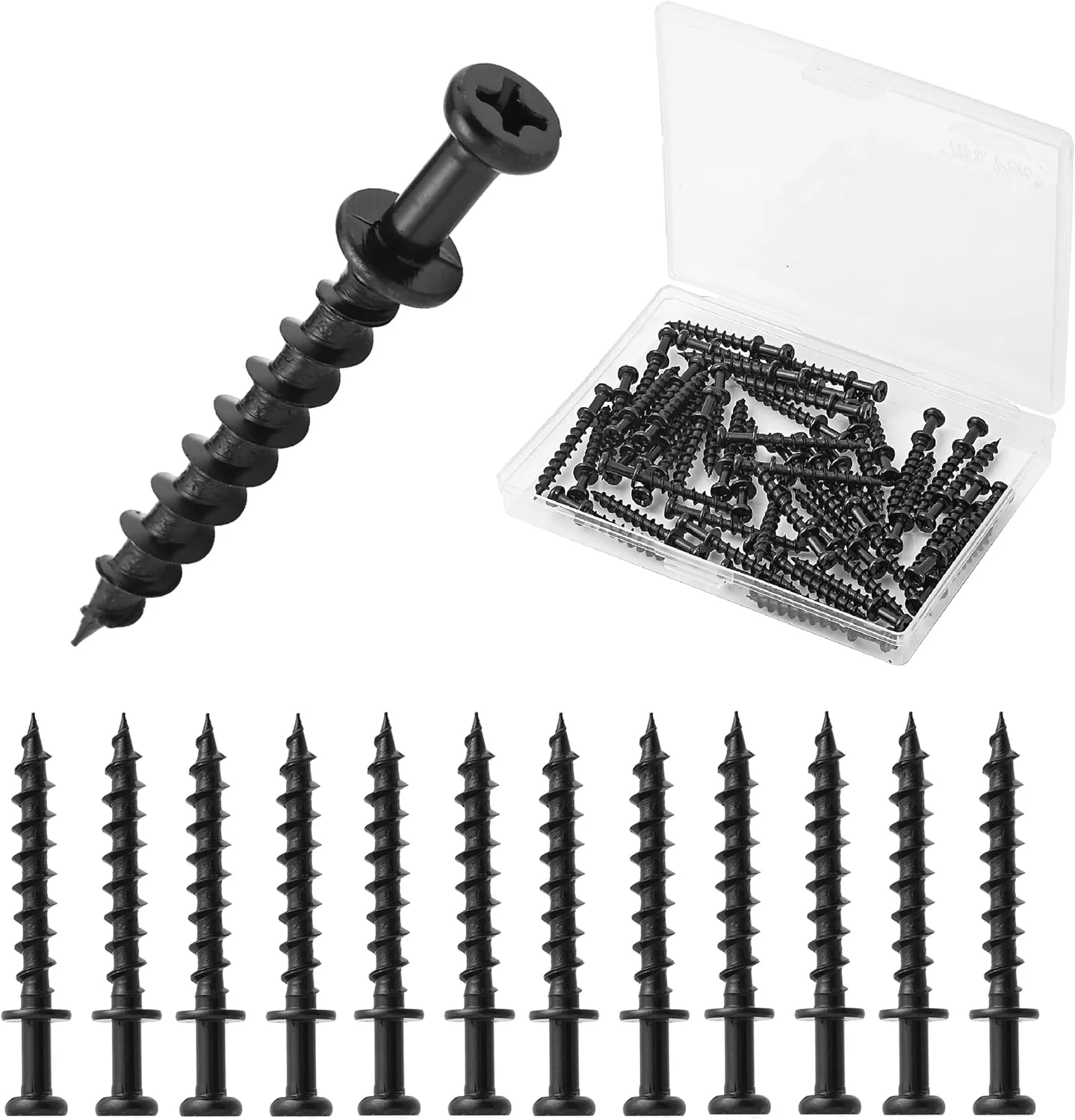 Mr. Pen- Bear Claw Hangers, 50 Pack, Black, 4-in-1 Hanging Screws for D-Rings - Image 2