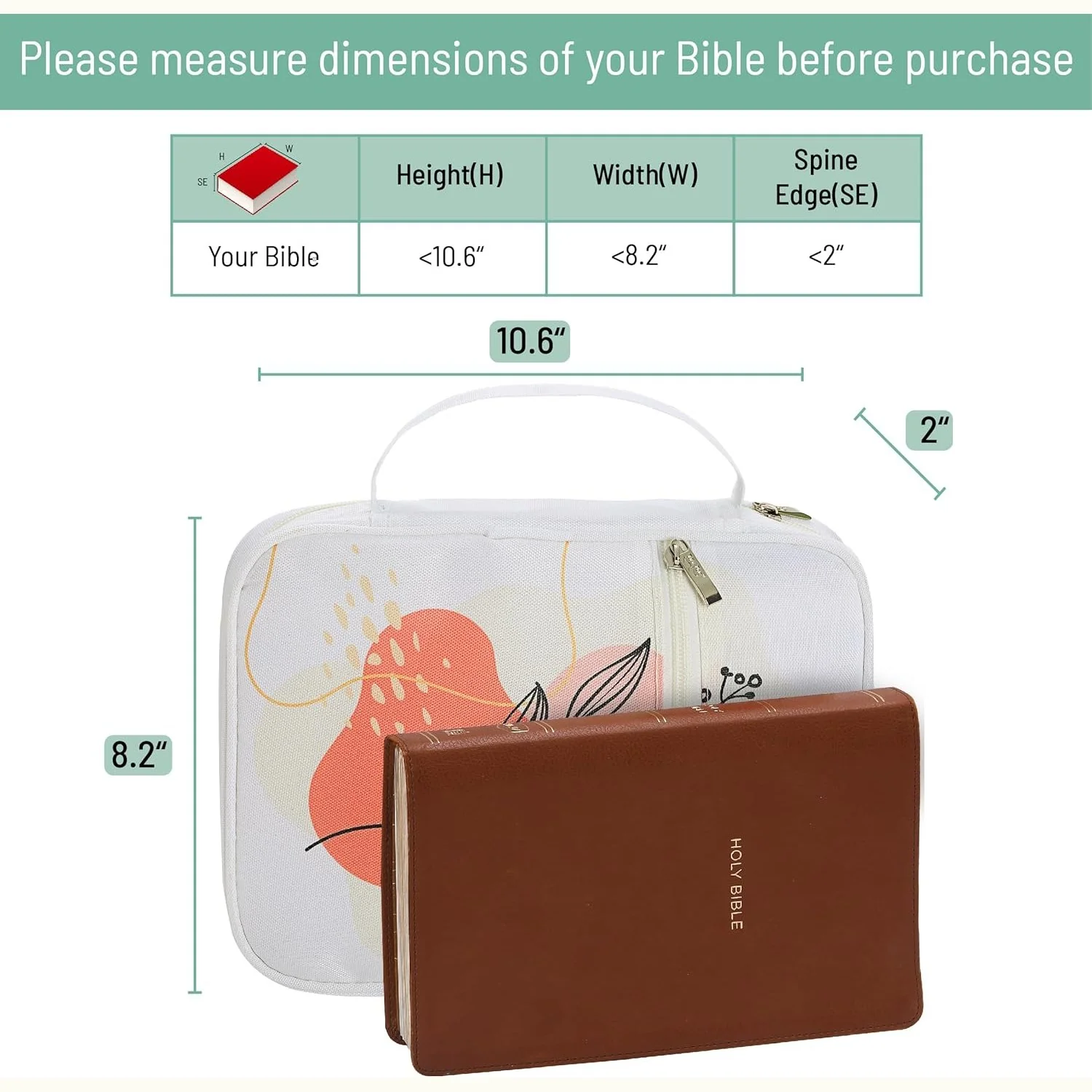 Mr. Pen- Bible Case, Blush Bloom, Bible Covers for Women, Bible Cover, Bible Bag, Bible Covers for Girls, Bible Carrying Case for Women - Image 3