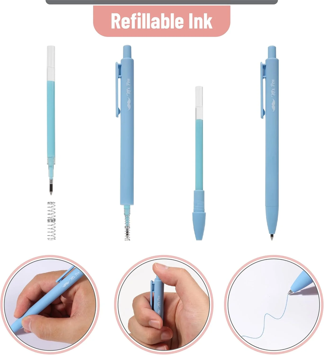 Mr. Pen- Bible Highlighters and Pens, 10 Pack, Gel Highlighters, Cotton Candy Clouds, Bible Highlighters No Bleed, Gel Highlighter No Bleed Through - Image 6