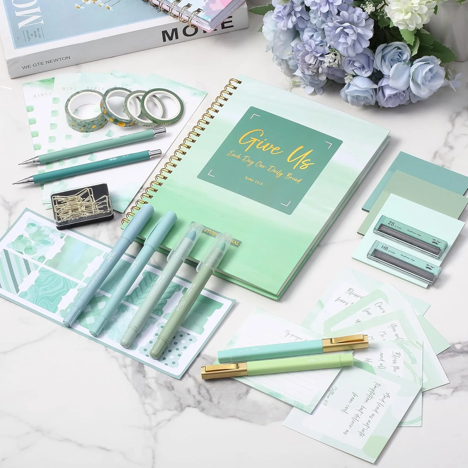Mr. Pen- Bible Journaling Kit for Women, Forest Mist Color Theme, Bible Study Supplies Journaling Kit, Easter Gift - Image 7