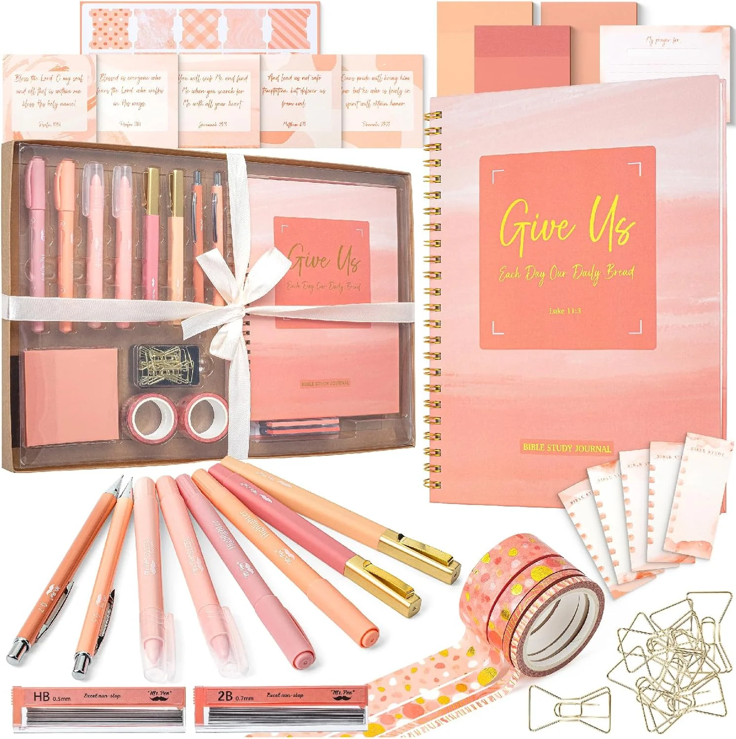 Pink Bible Journaling Kit, Bible Highlighters and Pens No Bleed, Bible Study Kit - Image 11