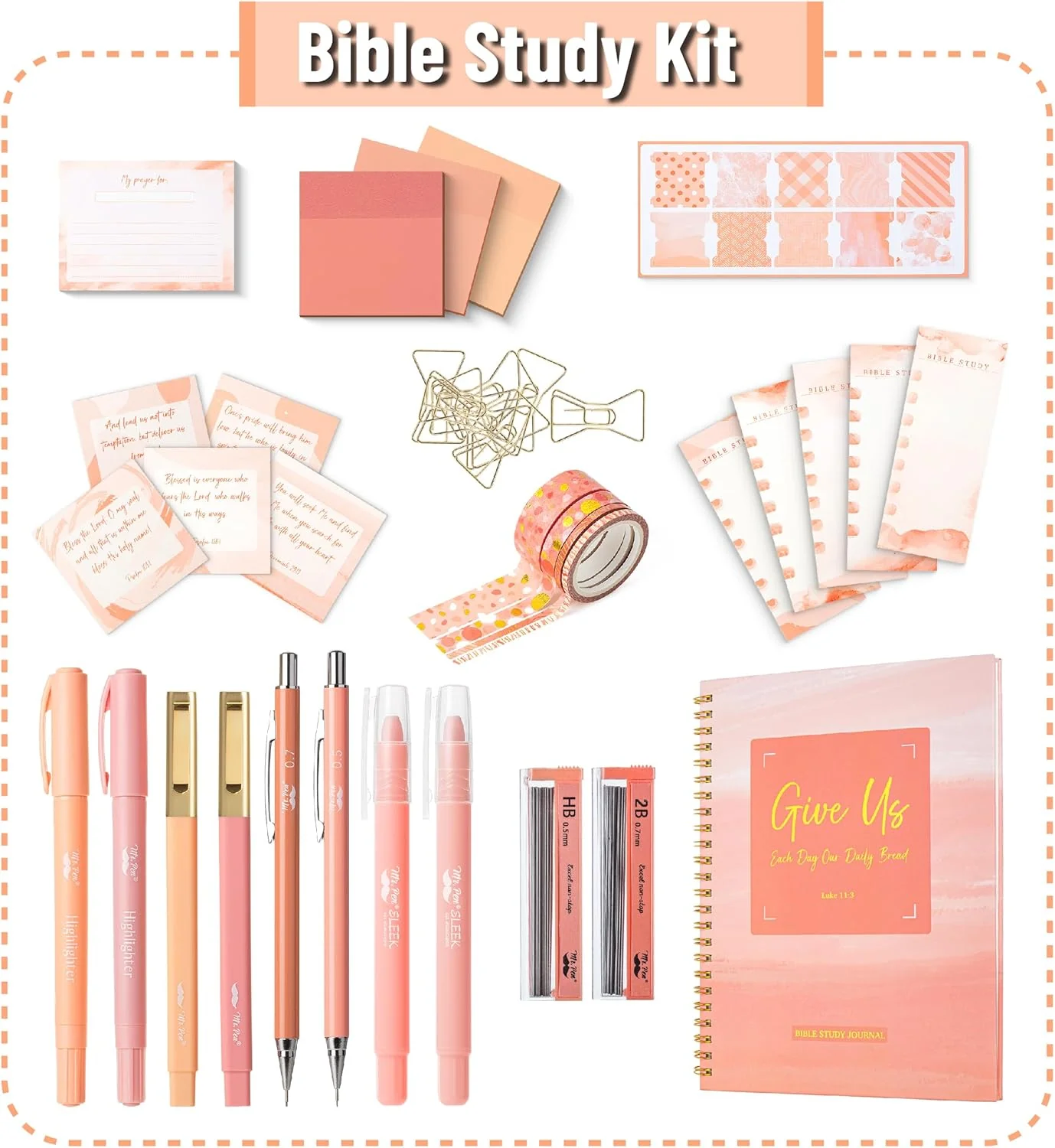 Mr. Pen- Bible Journaling Kit for Women, Sunset Blush, Bible Highlighters and Pens No Bleed, Bible Journaling Supplies - Image 2