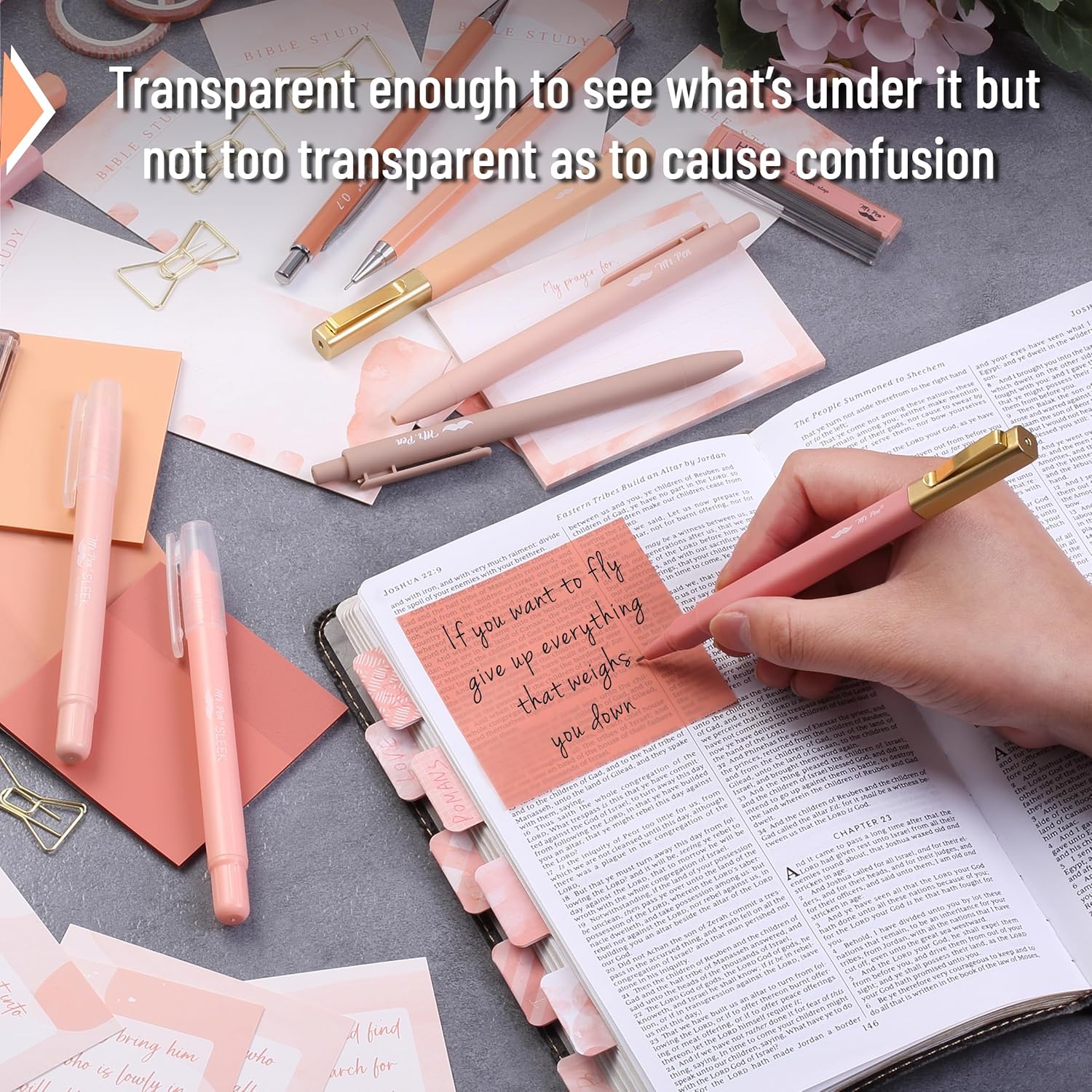 Mr. Pen- Bible Journaling Kit for Women, Sunset Blush, Bible Highlighters and Pens No Bleed, Bible Journaling Supplies - Image 8