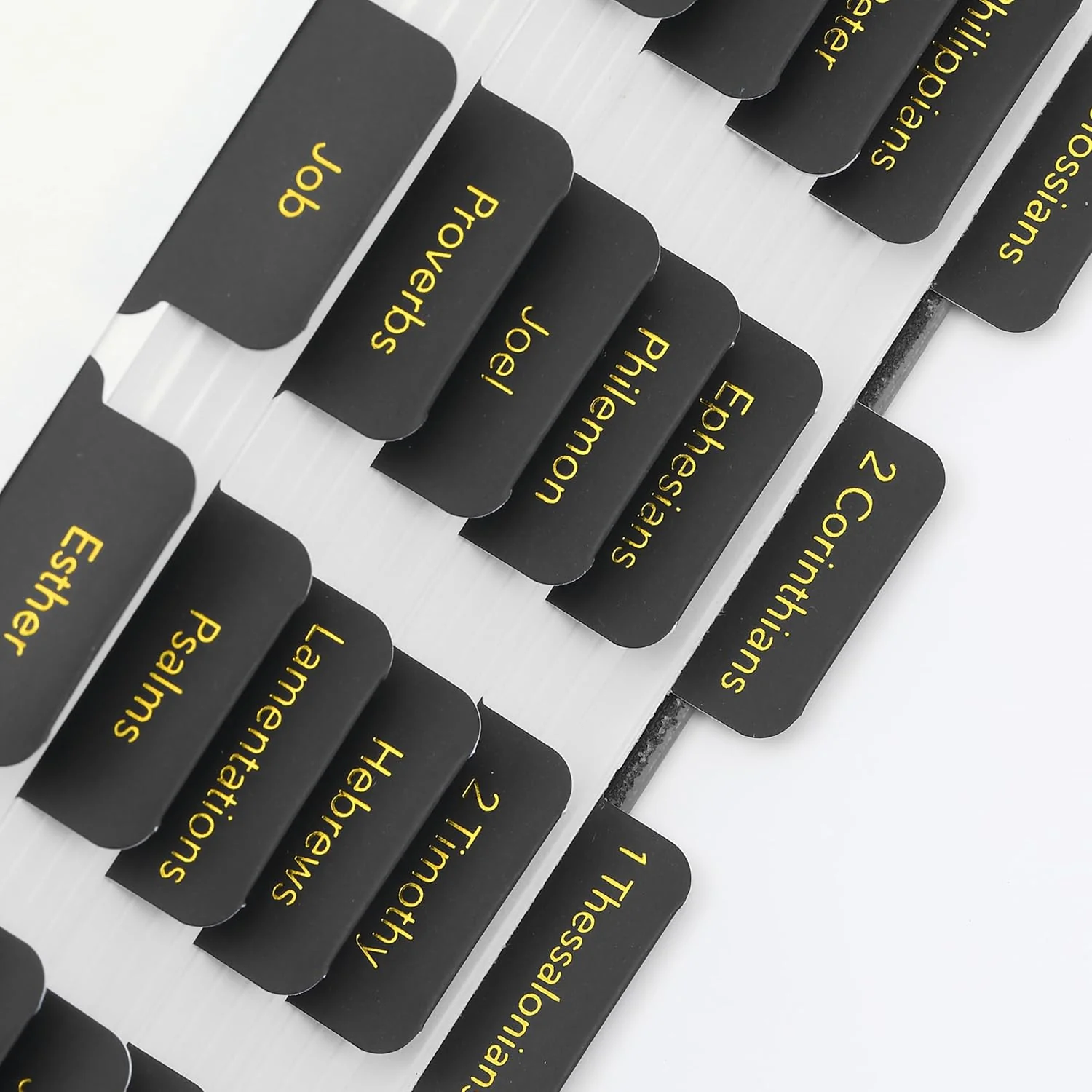 Mr. Pen- Bible Tabs, 75 Tabs, Black with Gold Foil Lettering, Laminated Bible Tabs for Women and Men - Image 7