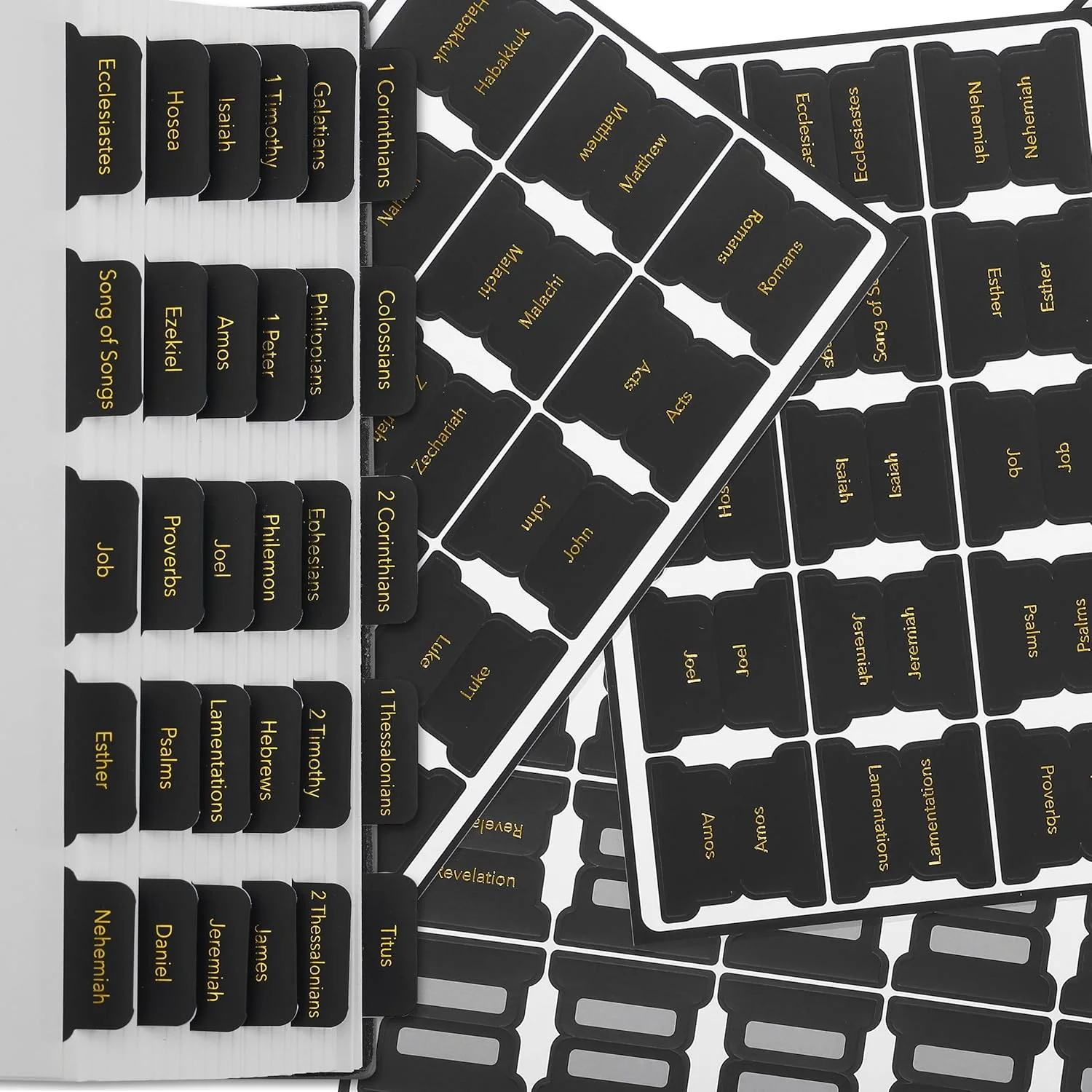 Mr. Pen- Bible Tabs, 75 Tabs, Black with Gold Foil Lettering, Laminated Bible Tabs for Women and Men - Image 8