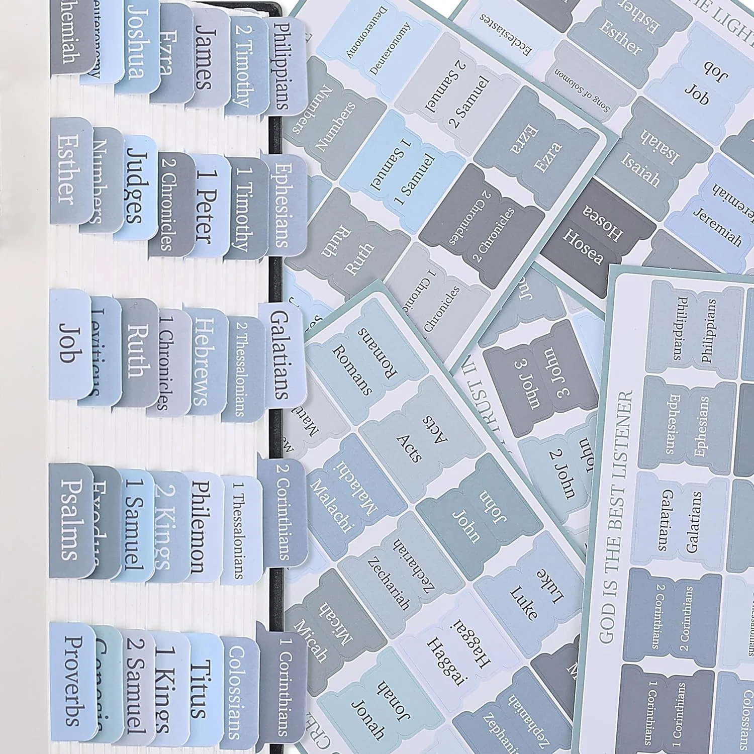Bible Tabs, 75 Tabs, Laminated Bible Tabs for Women and Men, Bible Tabs for Study Bible, Bible Index Tabs, Bible Book Tabs, Bible Labels Tabs, Mr Pen Bible Tabs - Image 7