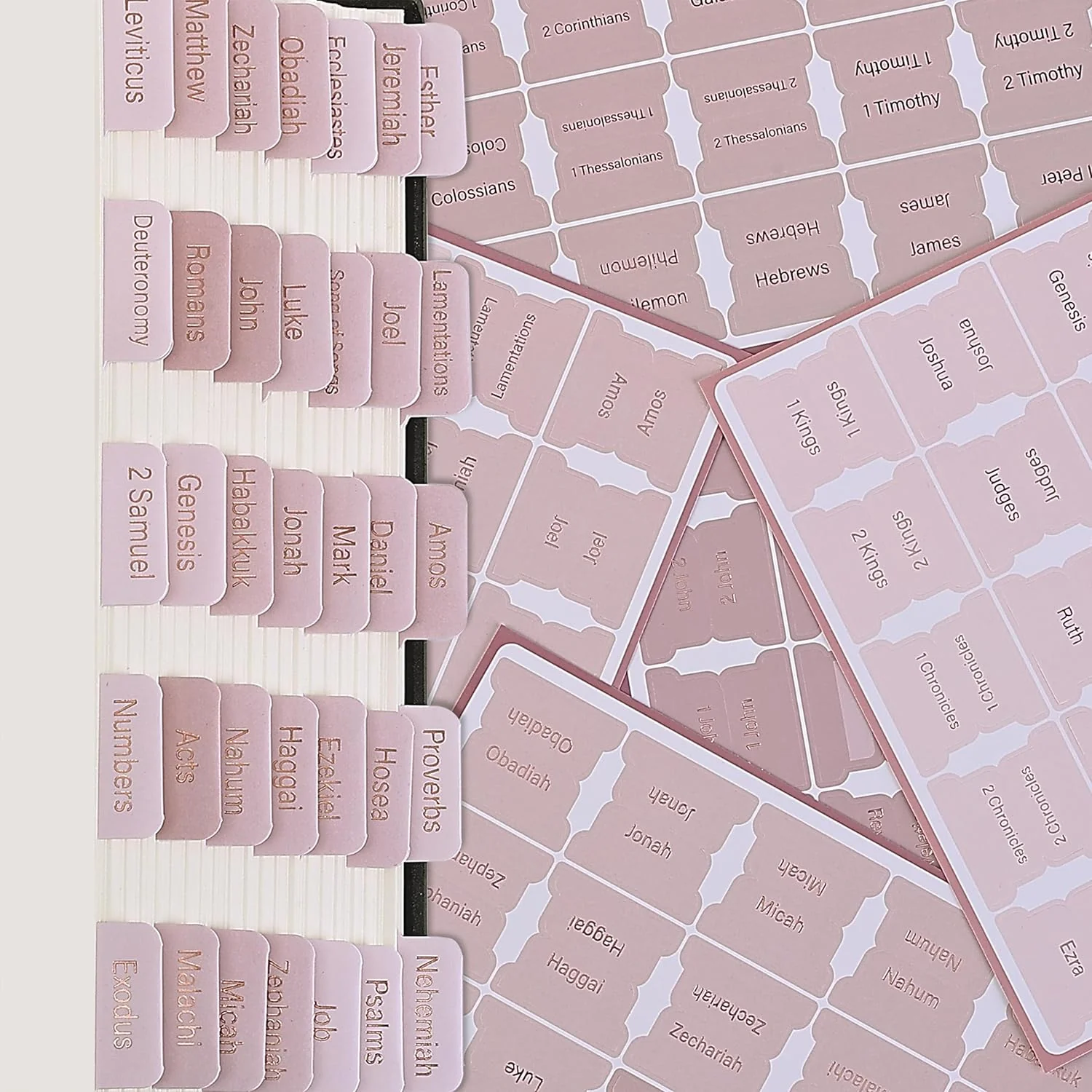 Bible Tabs, 75 Tabs, Pink Shades, Laminated Bible Tabs for Women and Men, Bible Tabs for Study Bible, Bible Index Tabs, Bible Book Tabs, Bible Labels Tabs, Mr Pen Bible Tabs - Image 7