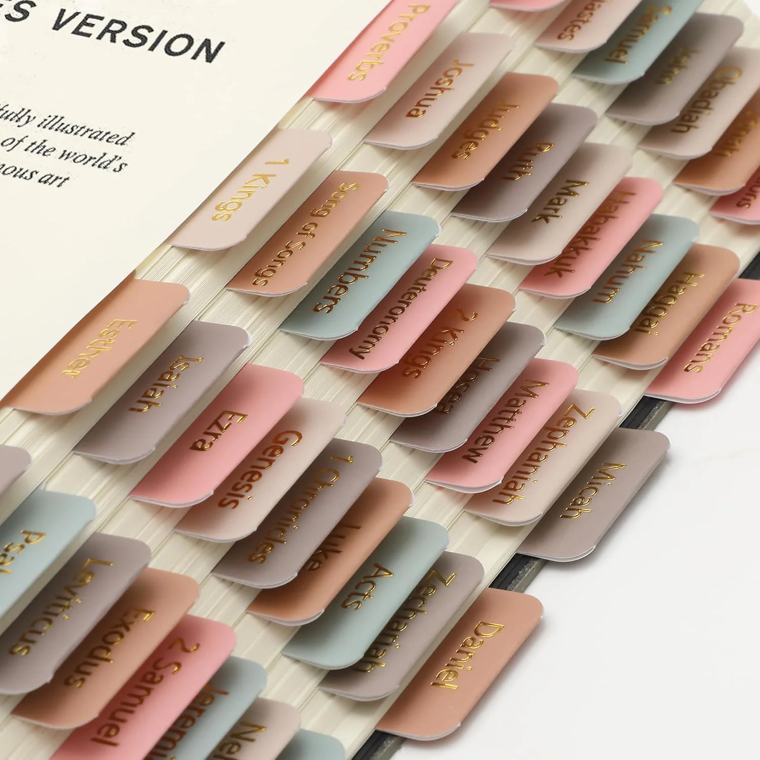 Mr. Pen- Bible Tabs, 75 Tabs, Spring Palette, Gold Embossed Lettering, Laminated Bible Tabs for Women and Men - Image 7