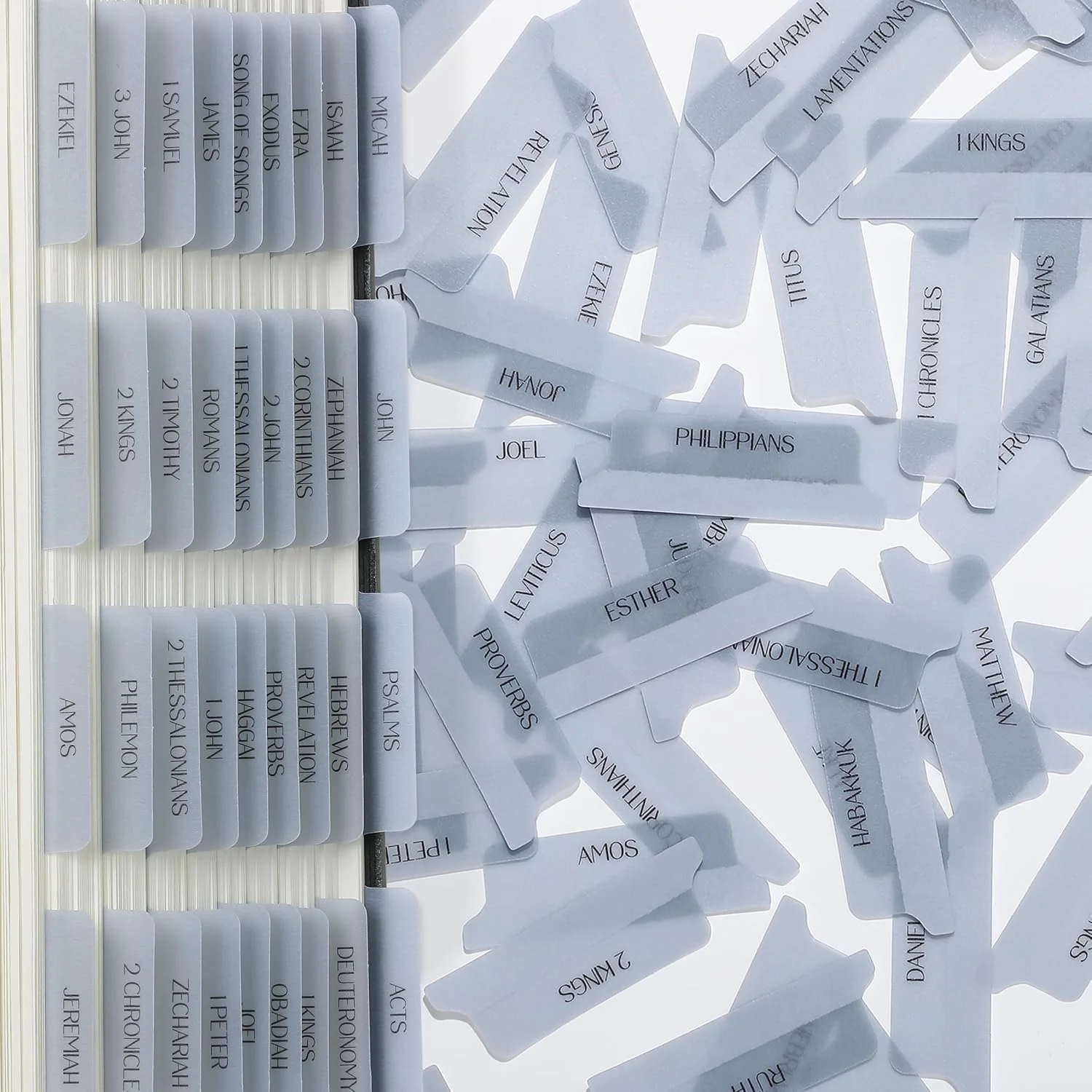 Mr. Pen- Bible Tabs, 75 Tabs, Transparent Dusty Blue Laminated Bible Tabs for Women and Men - Image 7