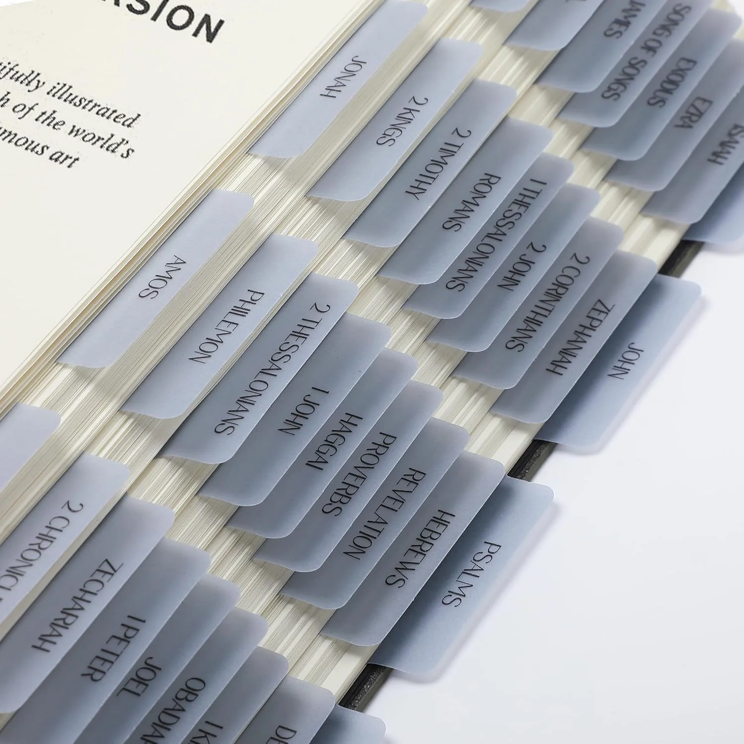 Mr. Pen- Bible Tabs, 75 Tabs, Transparent Dusty Blue Laminated Bible Tabs for Women and Men - Image 8