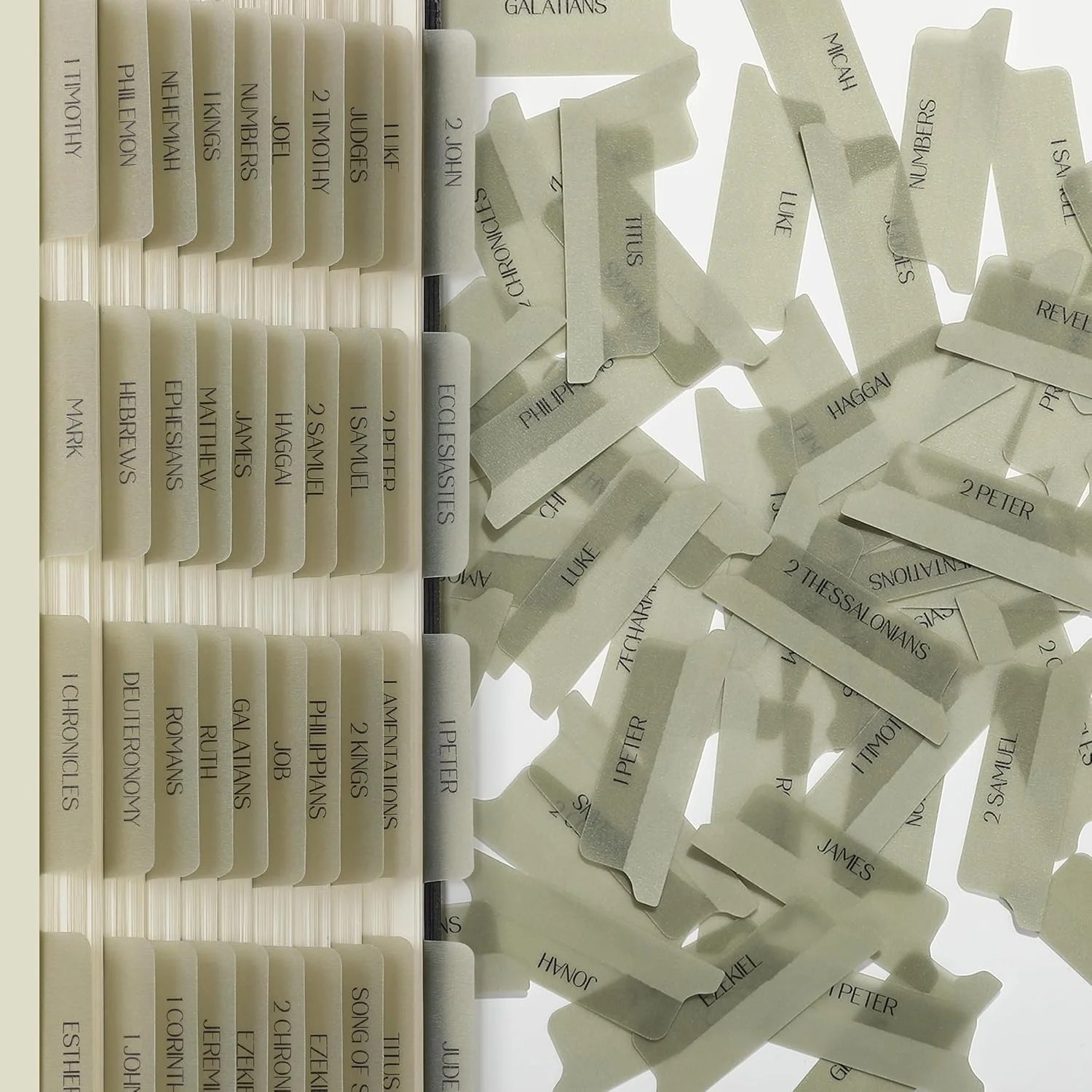 Mr. Pen- Bible Tabs, 75 Tabs, Transparent Olive Green Laminated Bible Tabs for Women and Men, Bible Tabs for Study Bible Index Tabs - Image 7