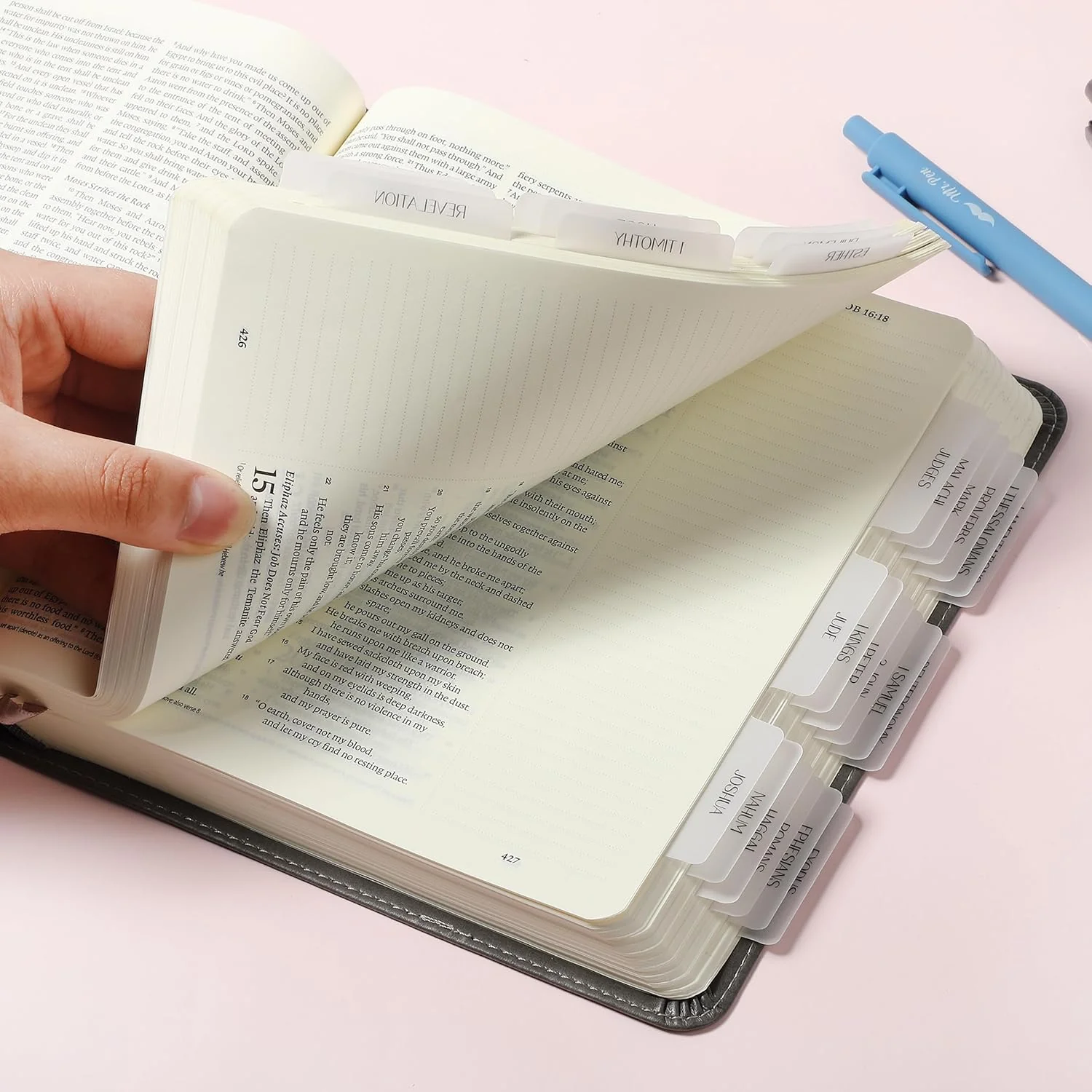 Mr. Pen- Bible Tabs, 75 Tabs, Transparent White Laminated Bible Tabs for Women and Men - Image 6