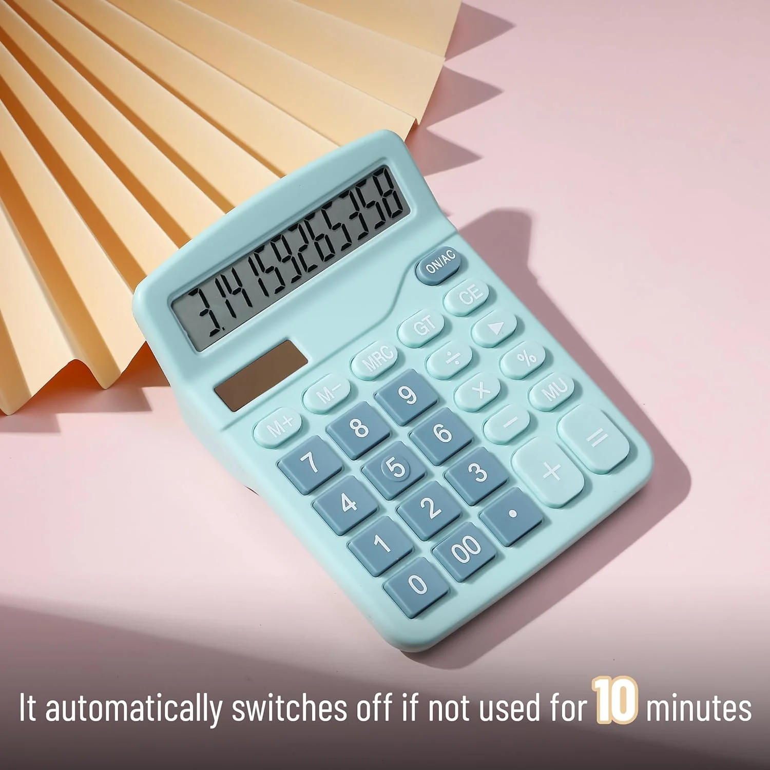 Desktop Calculator, 12-Digit Large Display, Blue, Standard Function - Image 3