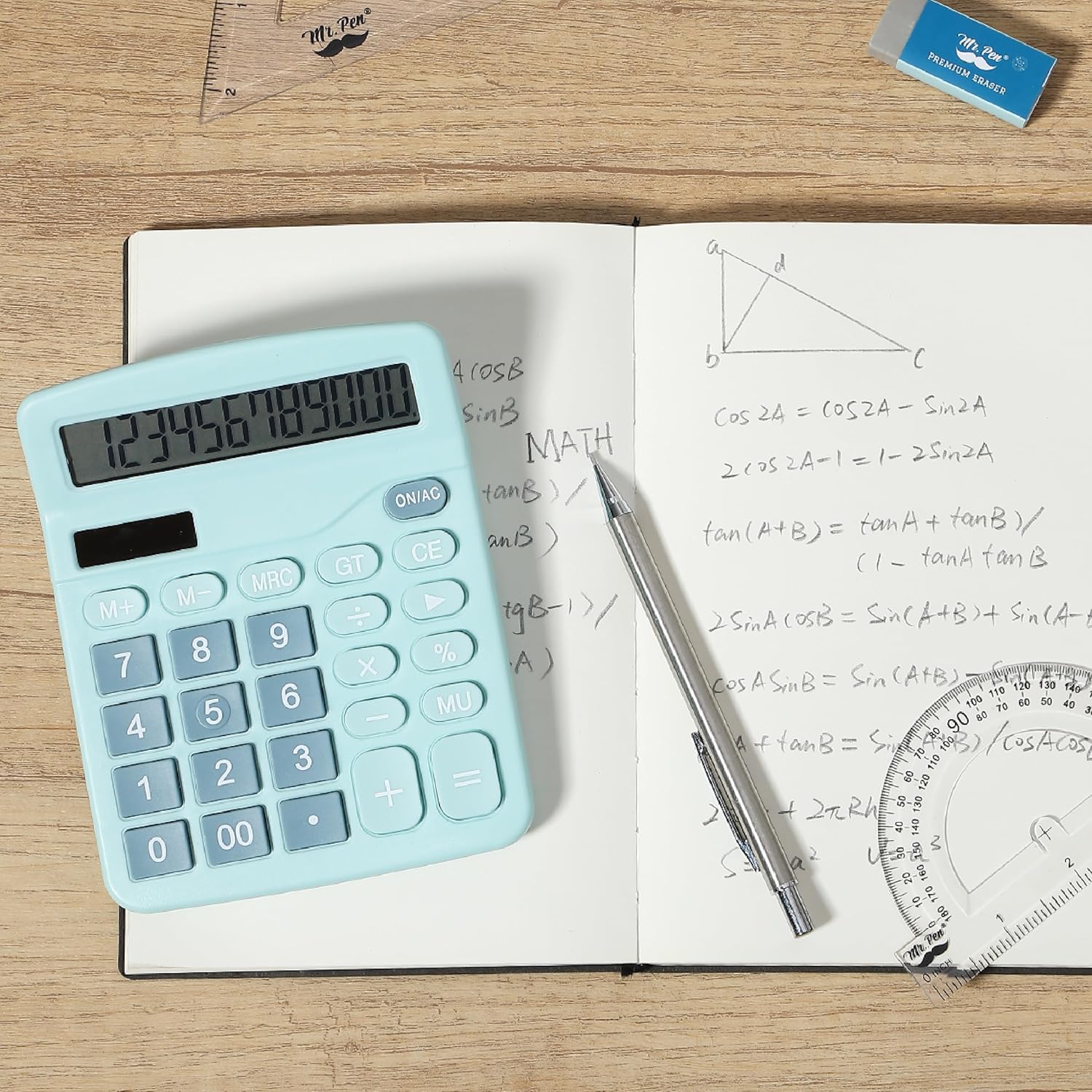 Desktop Calculator, 12-Digit Large Display, Blue, Standard Function - Image 8