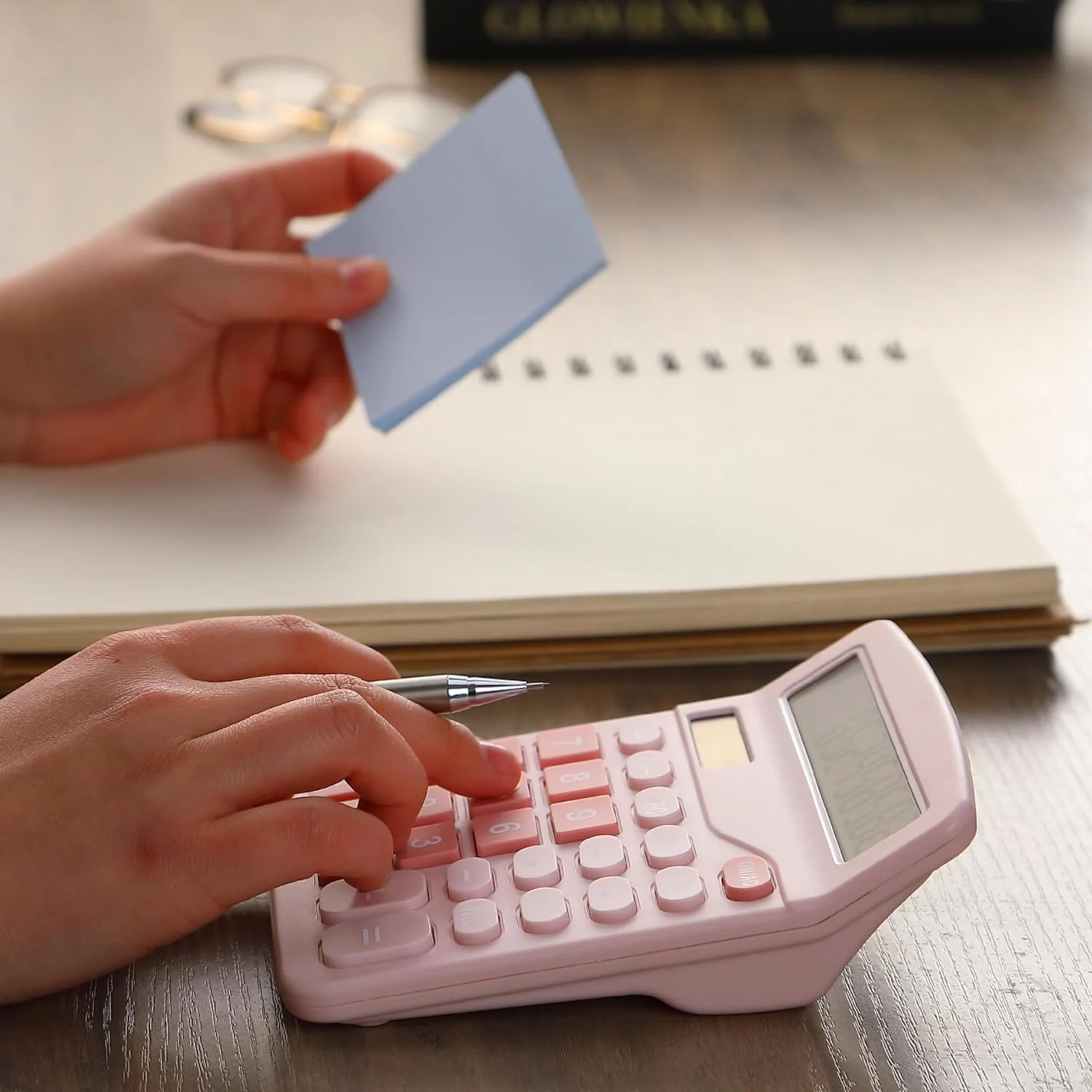 Cute Desktop Calculator, 12-Digit Large Display, Pink, Big Keys - Image 6