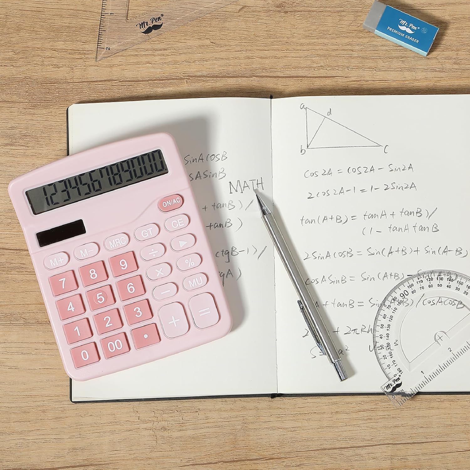 Cute Desktop Calculator, 12-Digit Large Display, Pink, Big Keys - Image 8