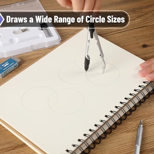 Convertible Compass for Geometry, Drafting, 5-Inch Circles - Image 5