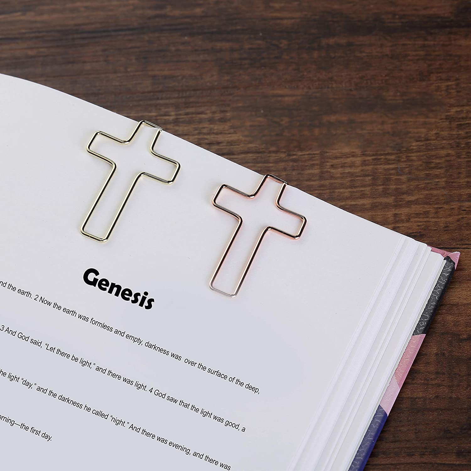 Cross Paper Clips, 35 Pack (Gold and Rose Gold Color), Bible Paper Clips, Journaling Paper Clips, Bible Study Supplies, Christian Journaling Supplies, Bible Journaling Items, Bible Clips - Image 4