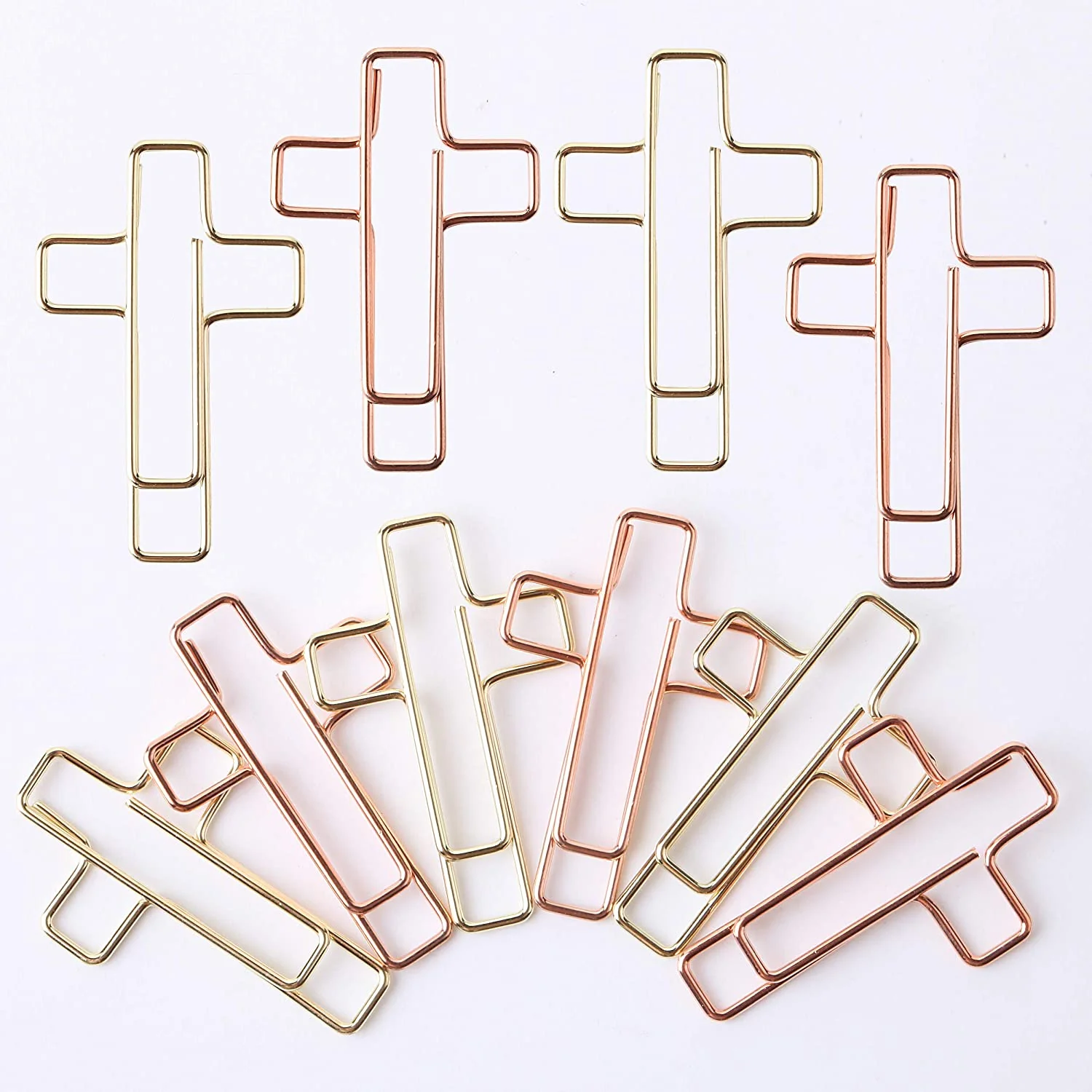 Cross Paper Clips, 35 Pack (Gold and Rose Gold Color), Bible Paper Clips, Journaling Paper Clips, Bible Study Supplies, Christian Journaling Supplies, Bible Journaling Items, Bible Clips - Image 6