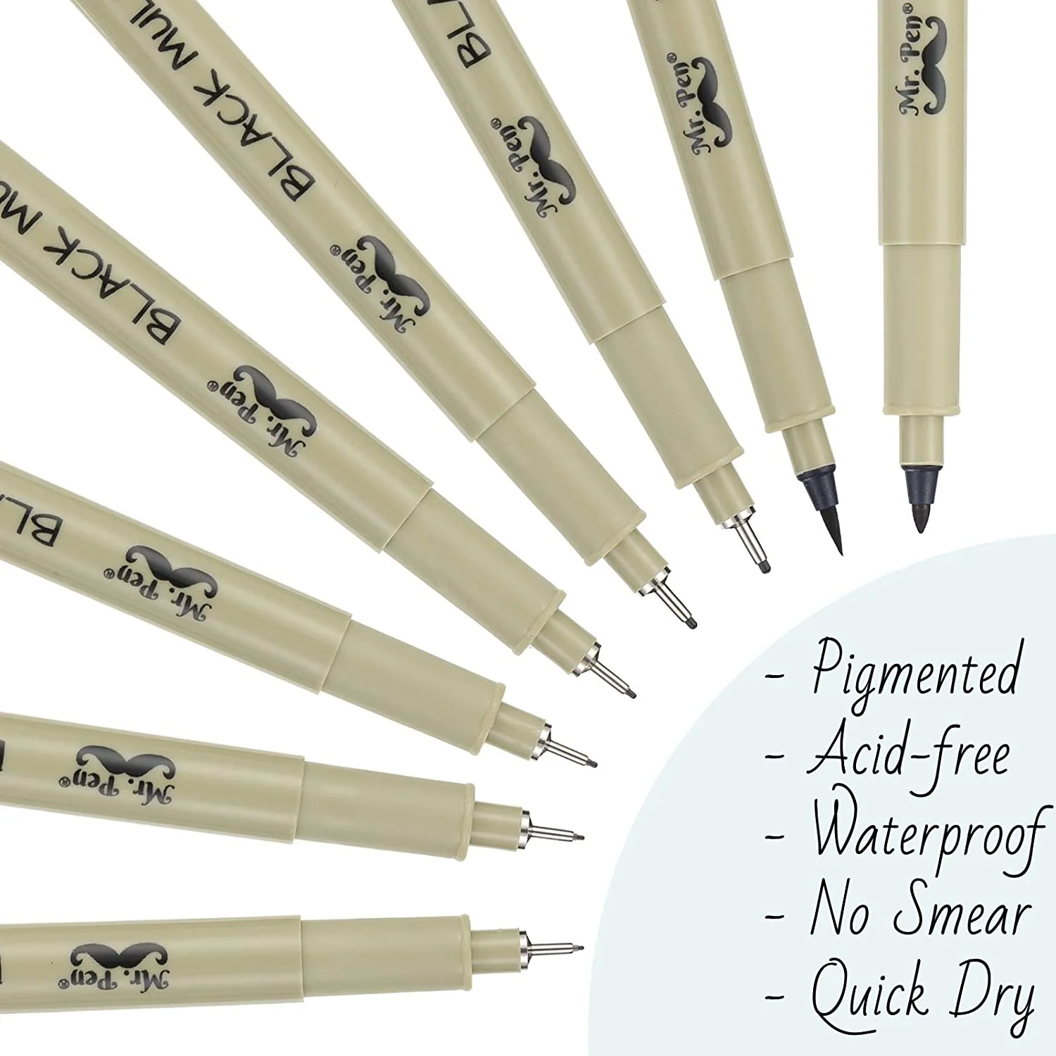 Fineliner Drawing Pens, 8 Pack Black Multiliner Set, Waterproof Ink for Sketching, Notes & Bible Journaling - Image 11