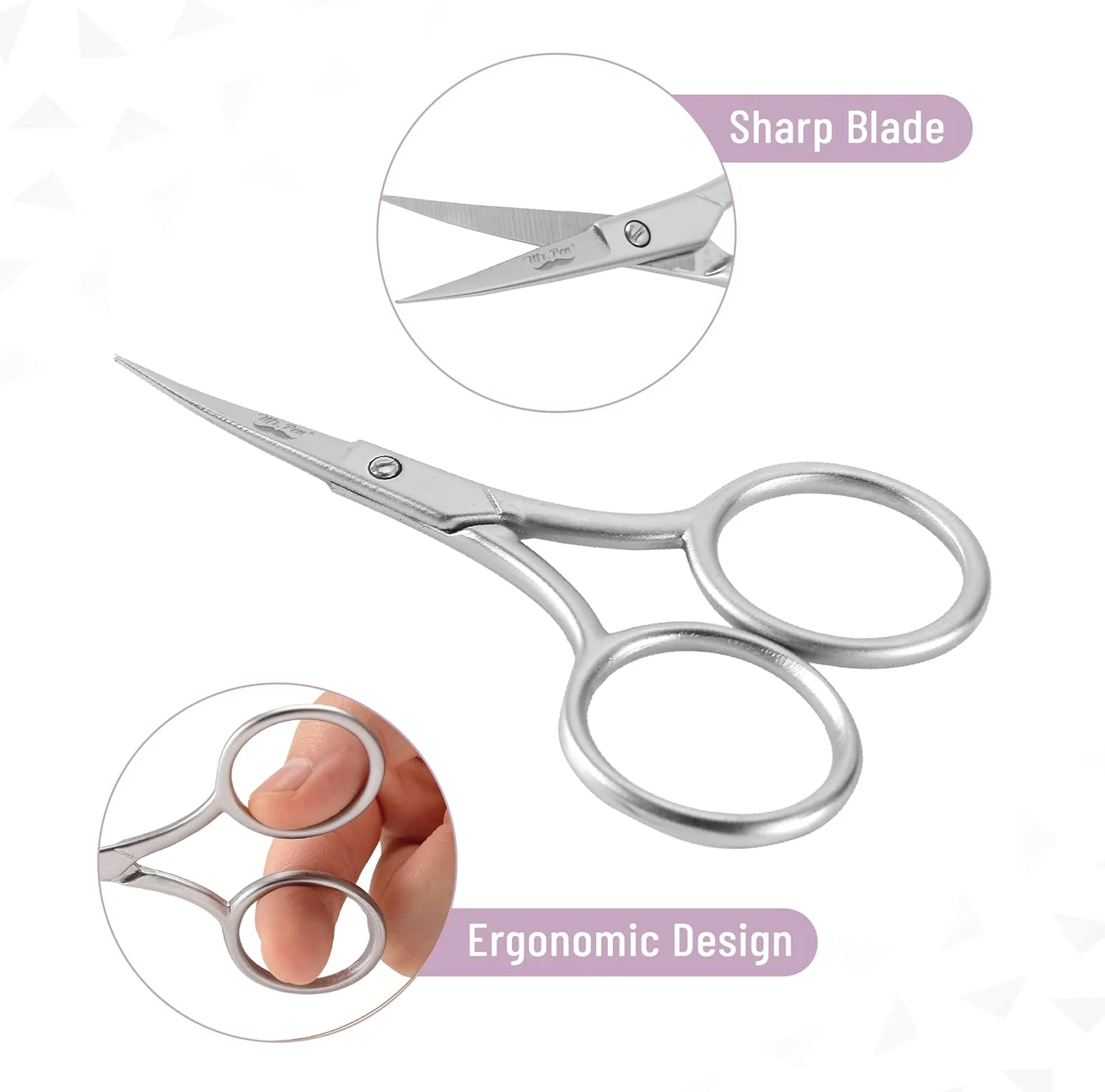 Curved Embroidery Scissors 2 Pack, 3.5”, Small Sharp Pointed Blades, Stainless Steel - Image 5