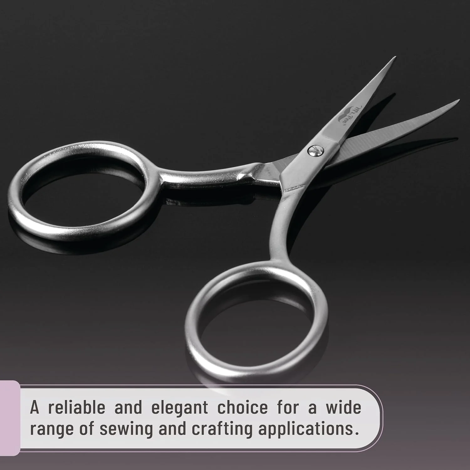 Curved Embroidery Scissors 2 Pack, 3.5”, Small Sharp Pointed Blades, Stainless Steel - Image 7